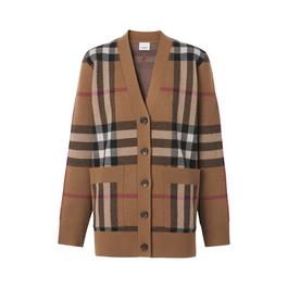 Burberry Wool Cashmere Jacquard Cardigan