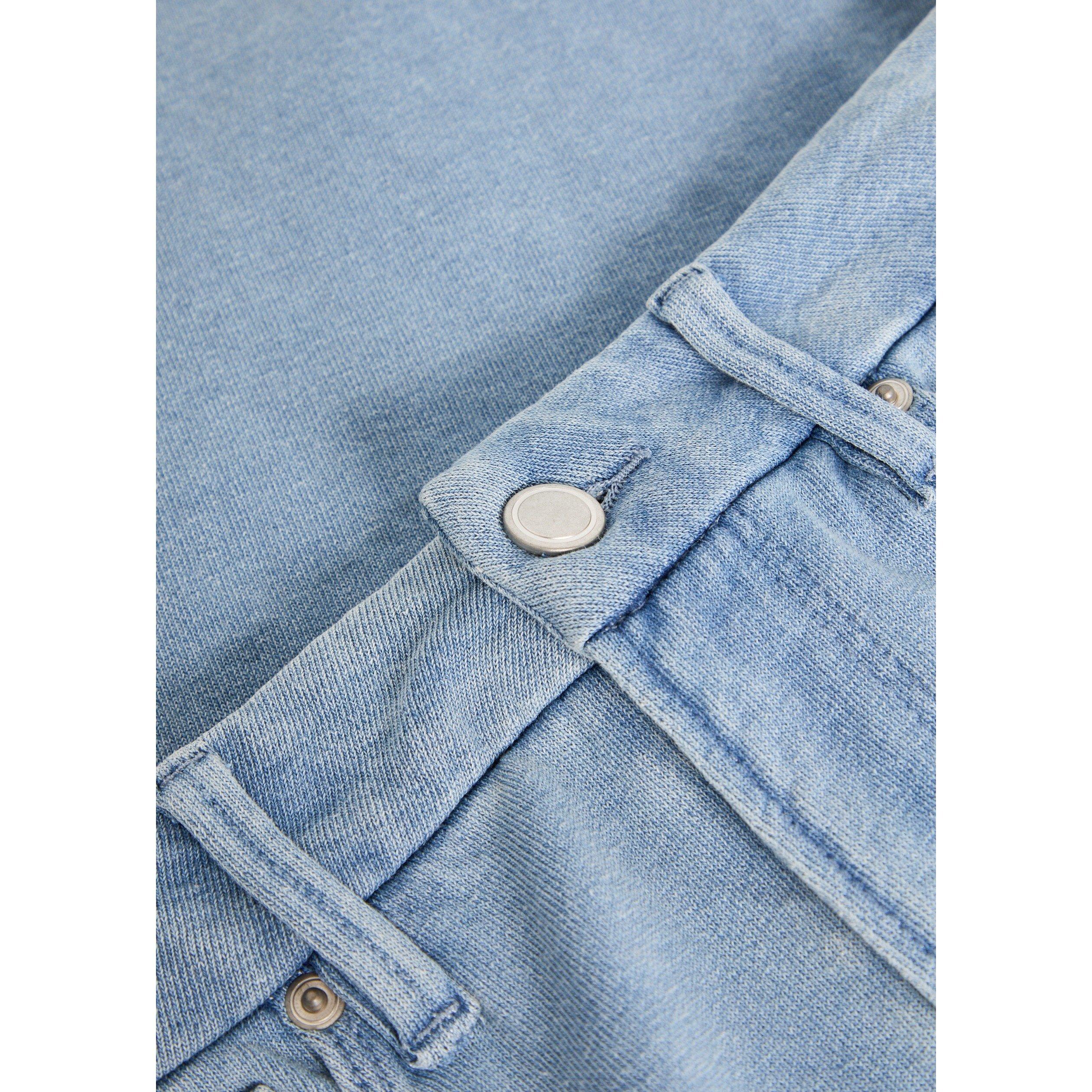 LIGHT BLUE - Good American - Women's Jeanius Crop Palazzo Cotton Wide-Leg Trousers - 4