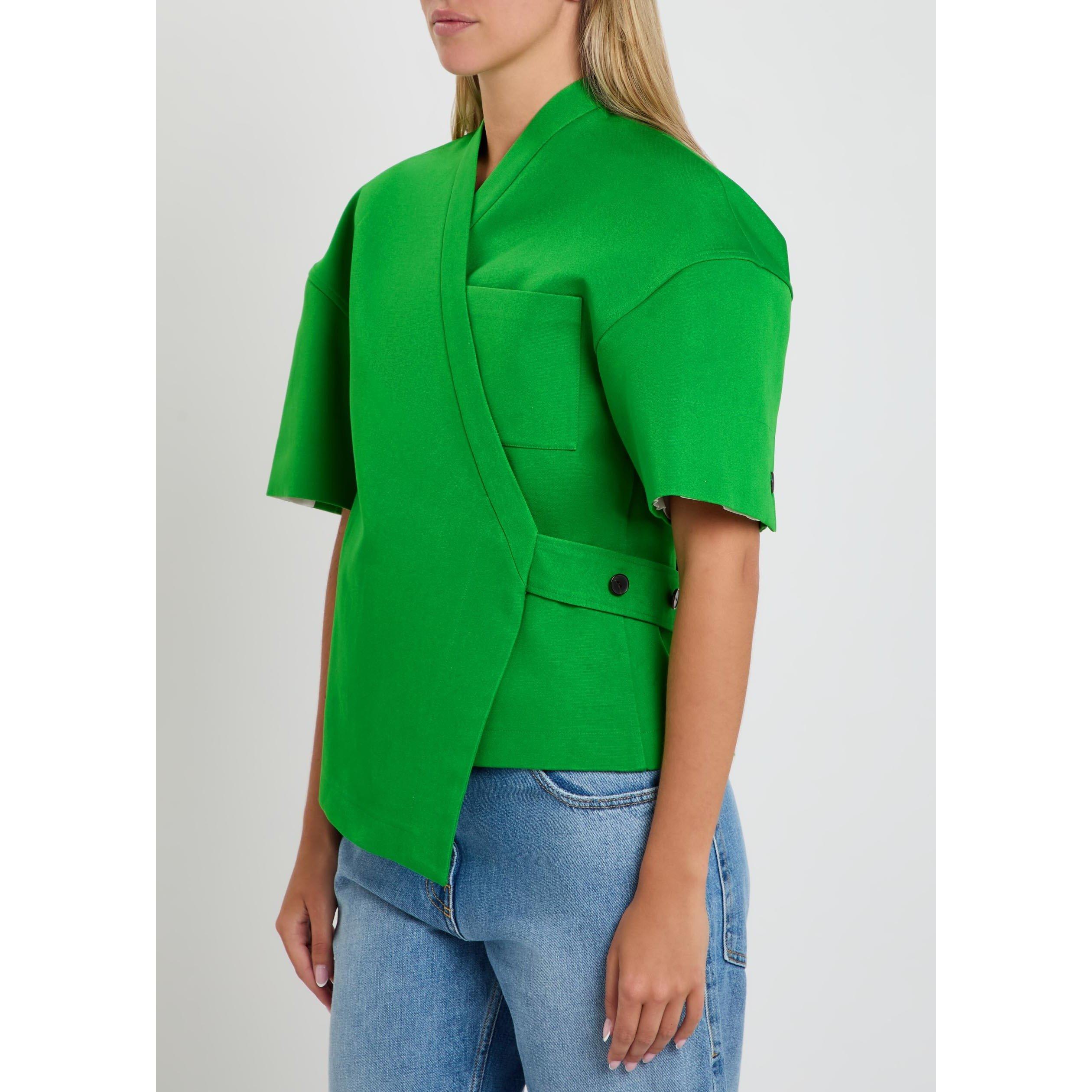 GREEN - Calvin Klein - Women's Dahlia Cotton Short-Sleeve Jacket - 2