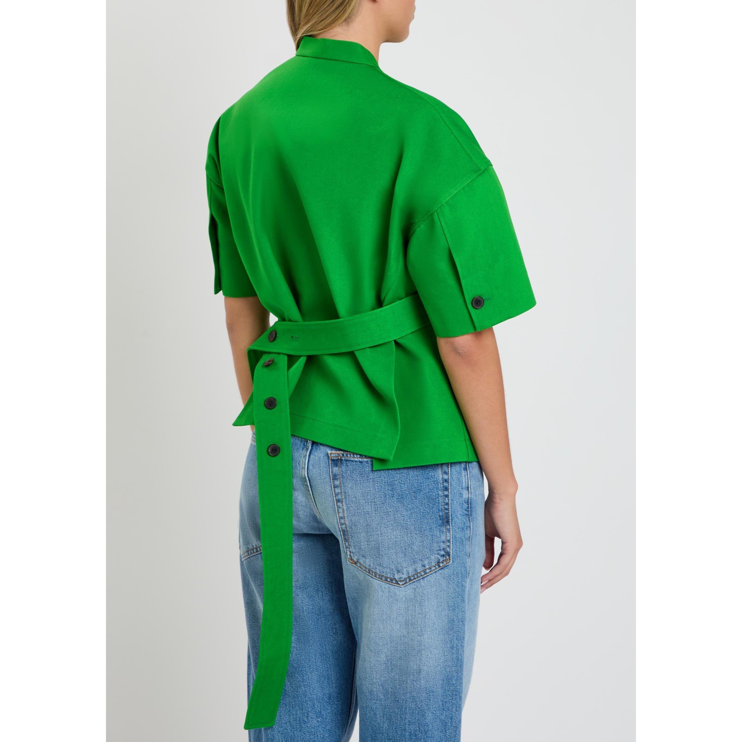 GREEN - Calvin Klein - Women's Dahlia Cotton Short-Sleeve Jacket - 3