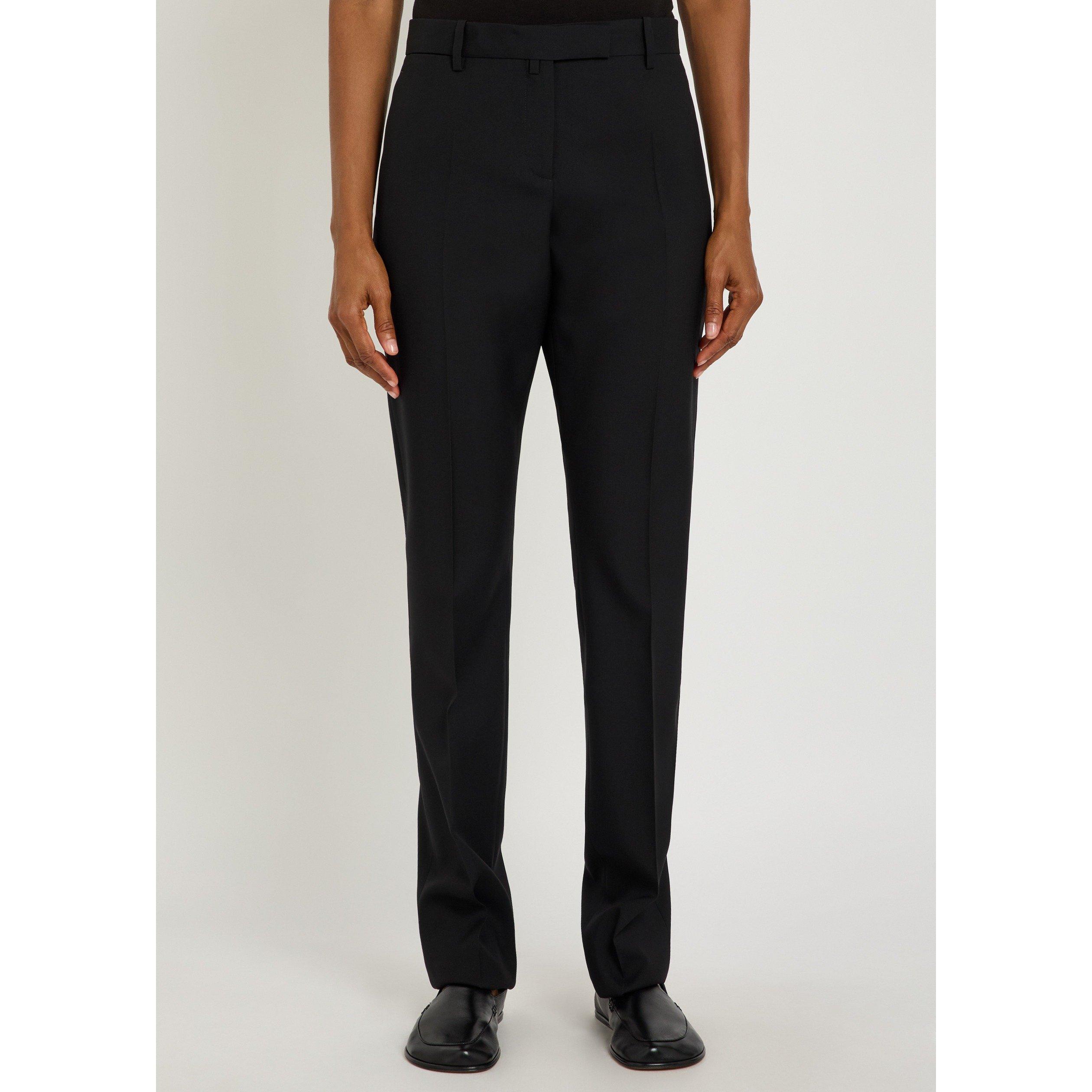 BLACK - Calvin Klein - Women's Erin Wool Slim-Fit Tailored Trousers - 2