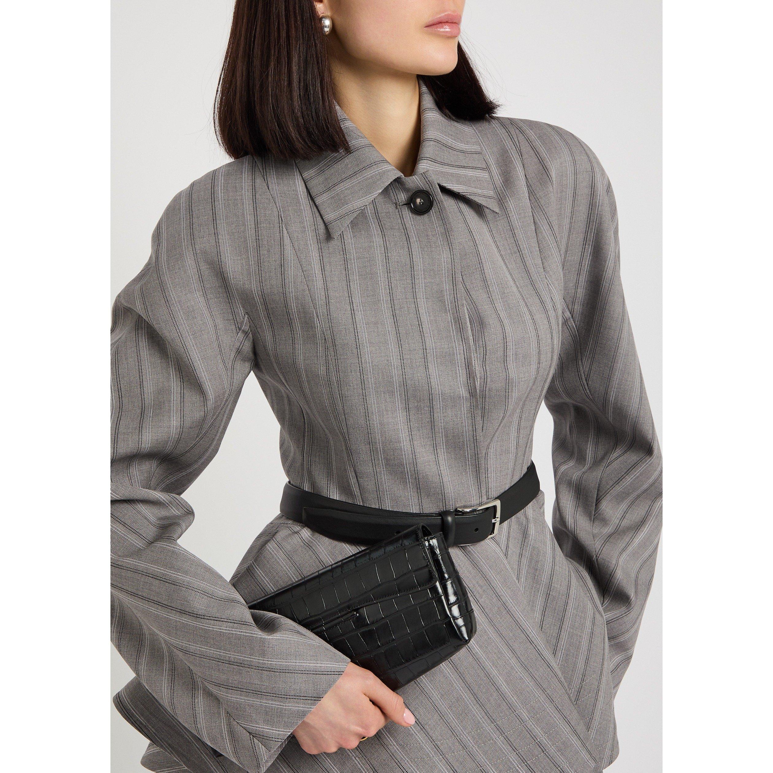 GREY - Stella McCartney - Stripe Tailoring Peplum Jacket - 4