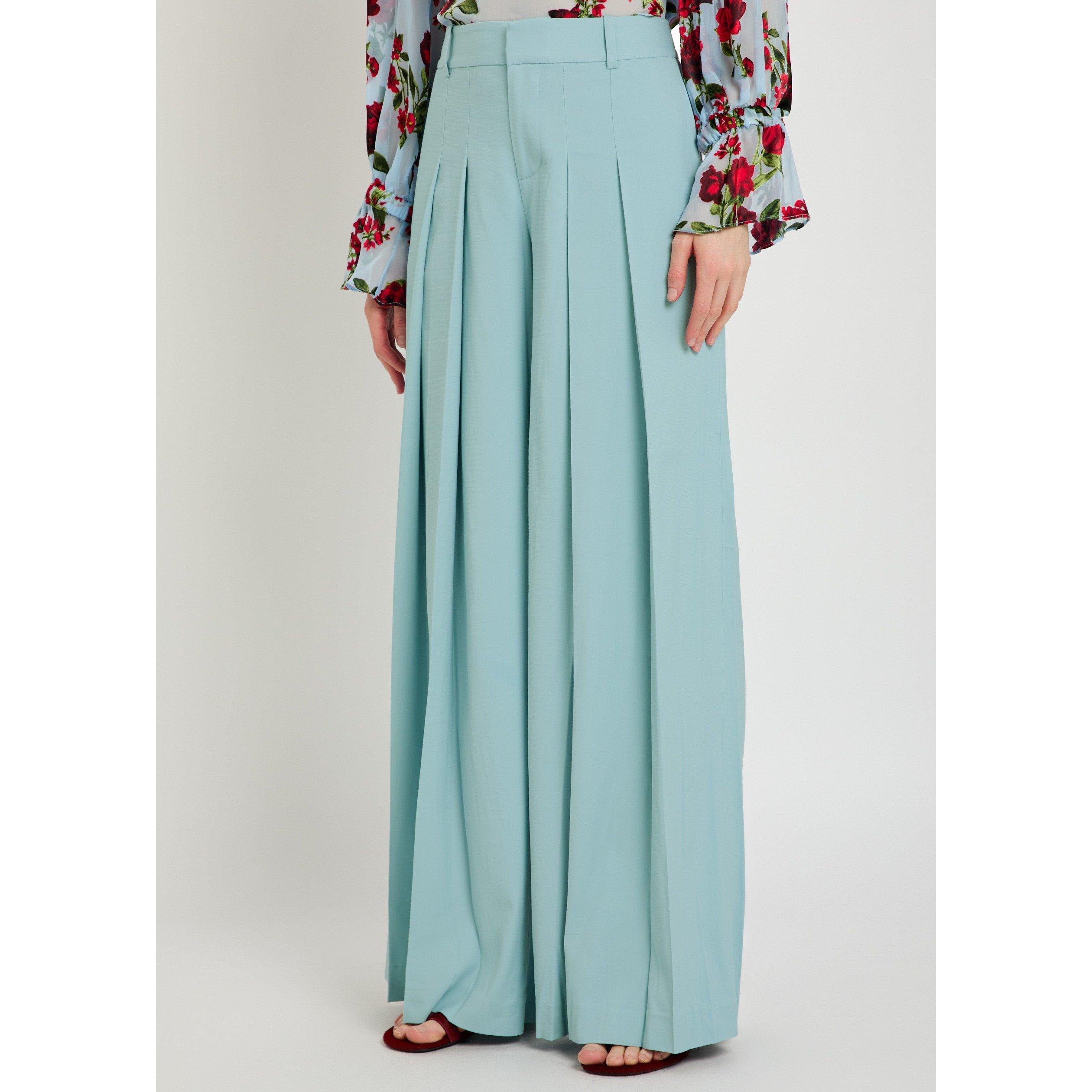 BLUE - Alice And Olivia - TR Blaire HR Pleated Pant - 2