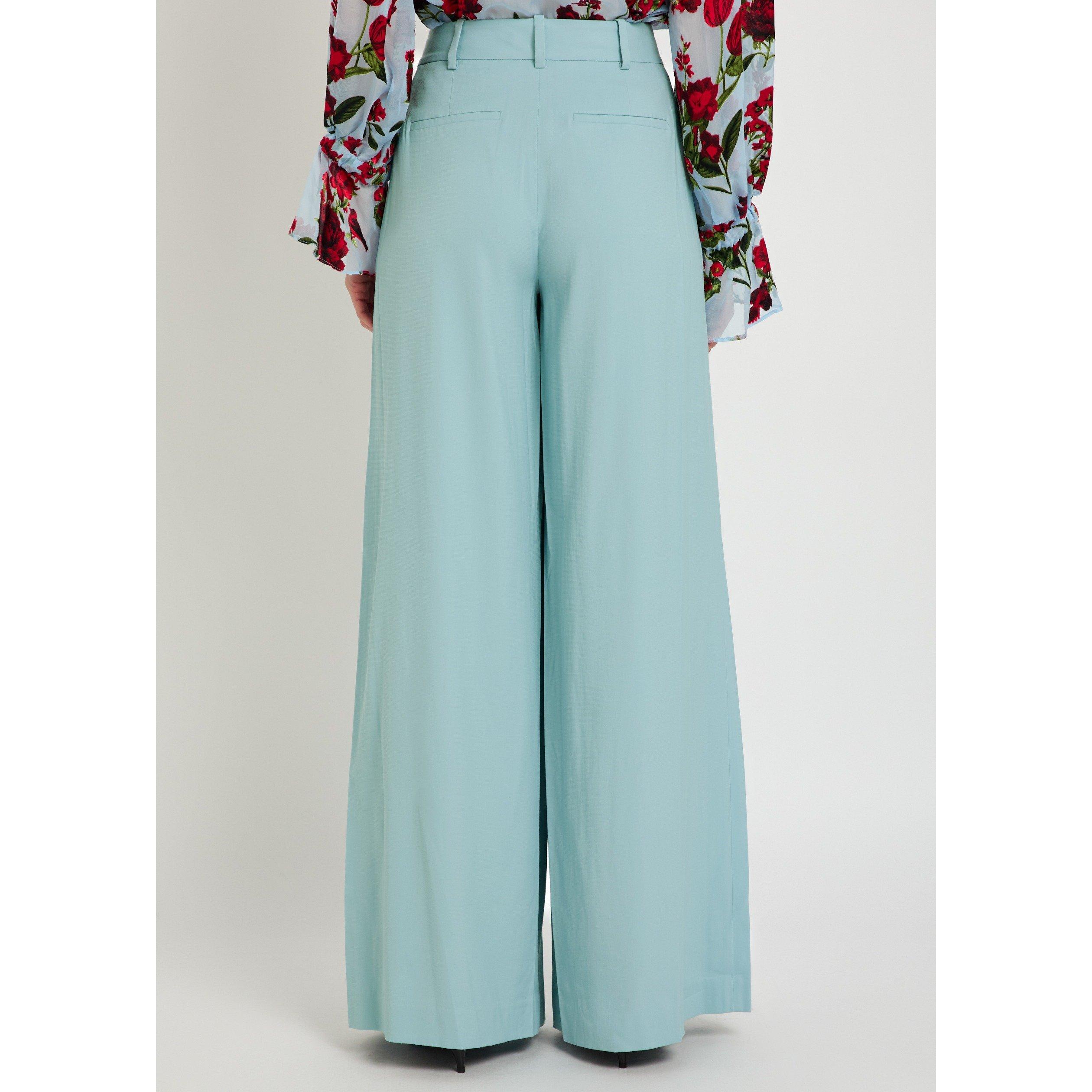 BLUE - Alice And Olivia - TR Blaire HR Pleated Pant - 3