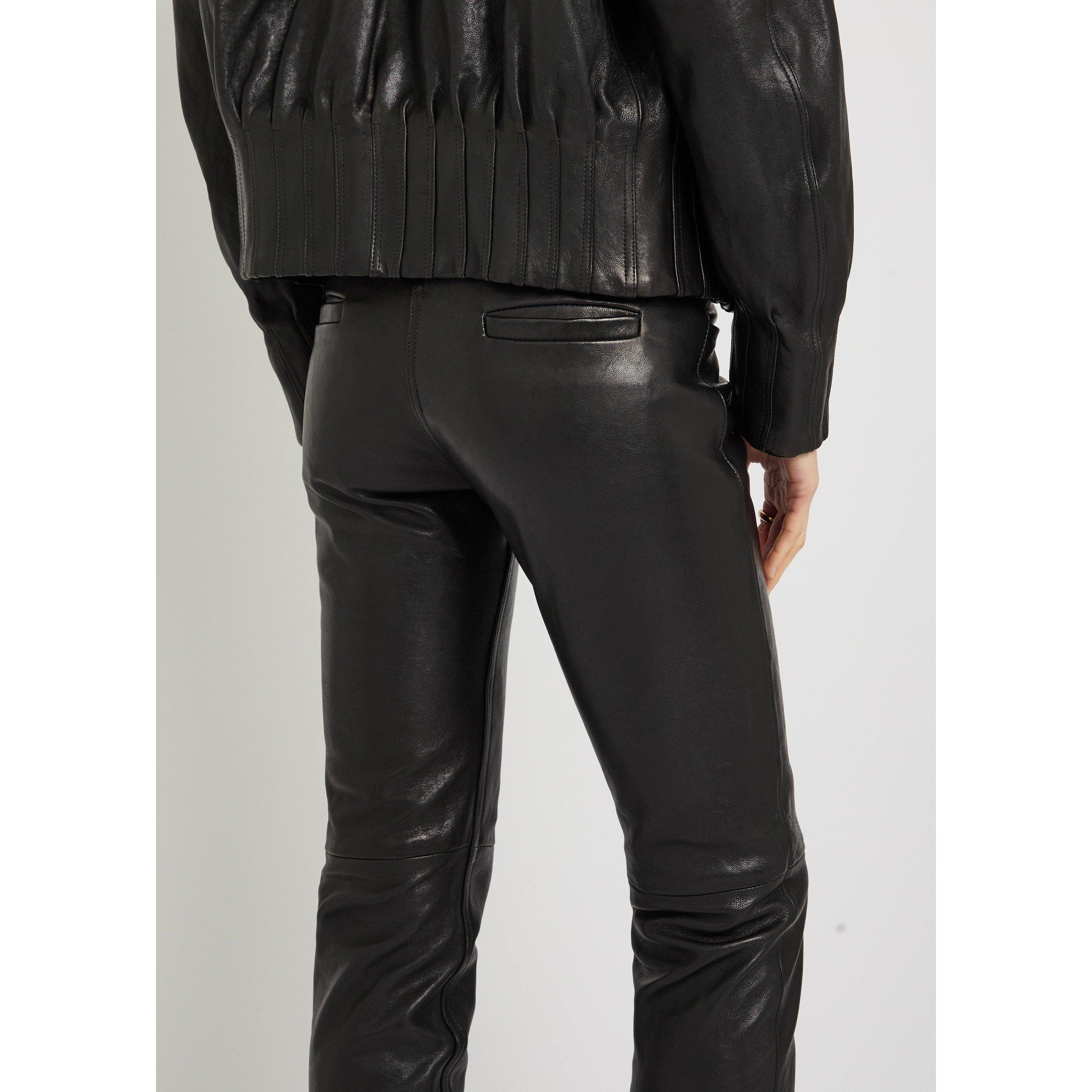 BLACK - Aaron Esh - LEATHER TROUSER - 4