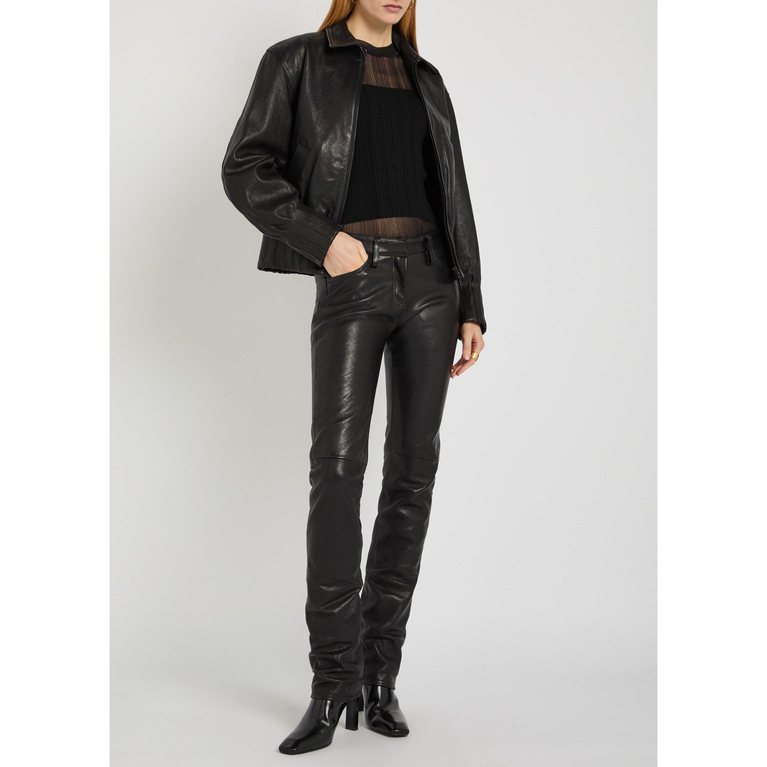 BLACK - Aaron Esh - LEATHER TROUSER - 5