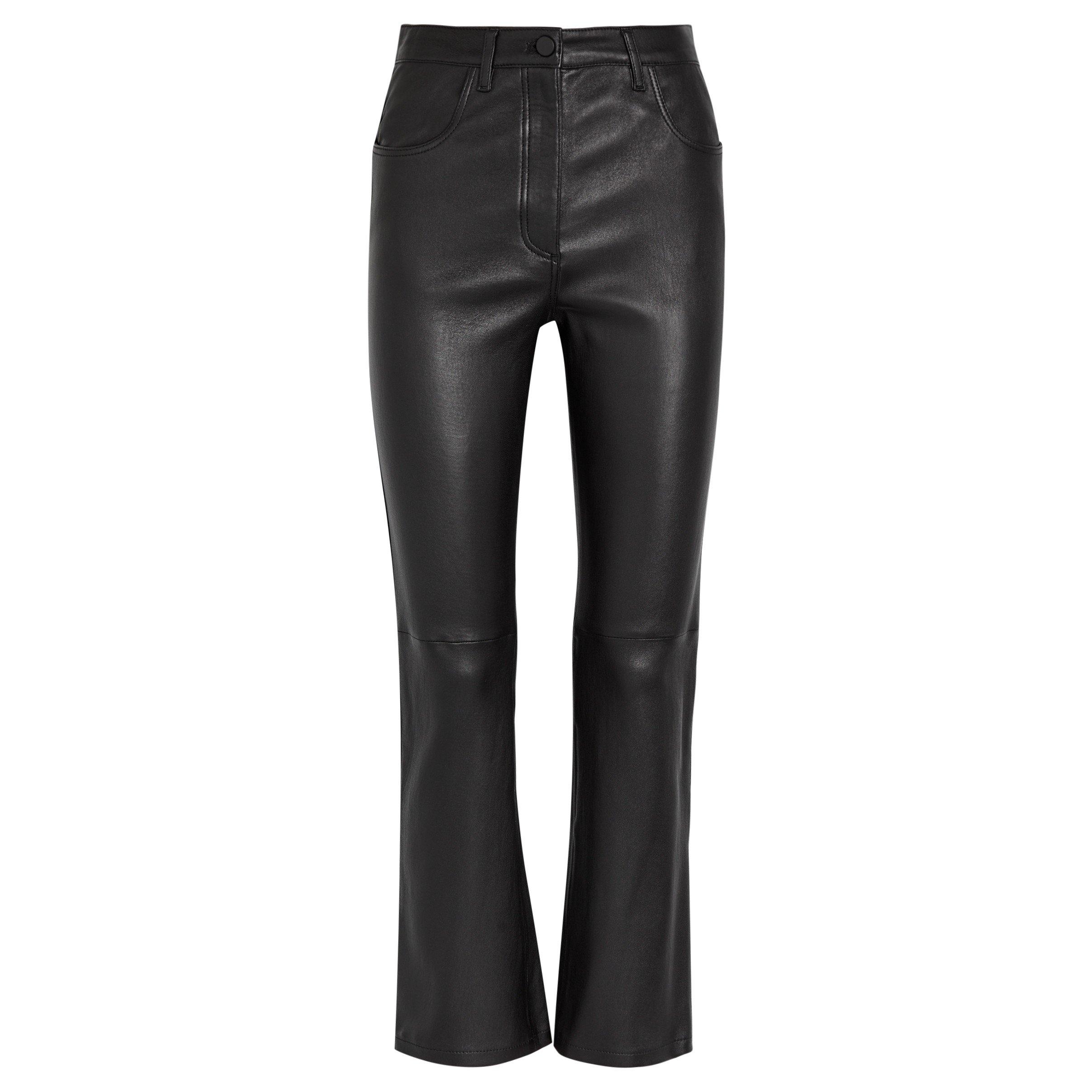 BLACK - Joseph - DUKE-PANT-LEATHER STRETCH