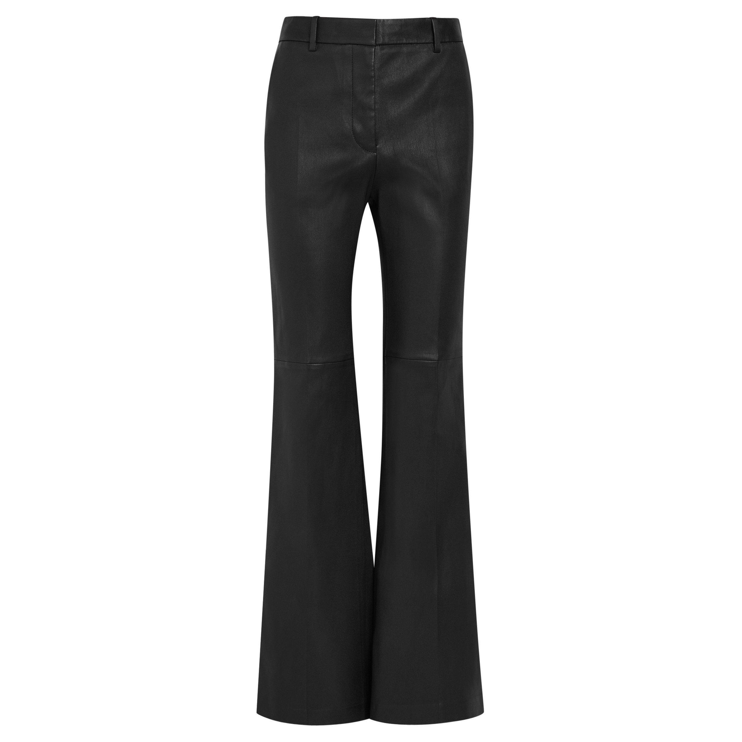 BLACK - Joseph - TAFIRA-PANT-LEATHER STRETCH