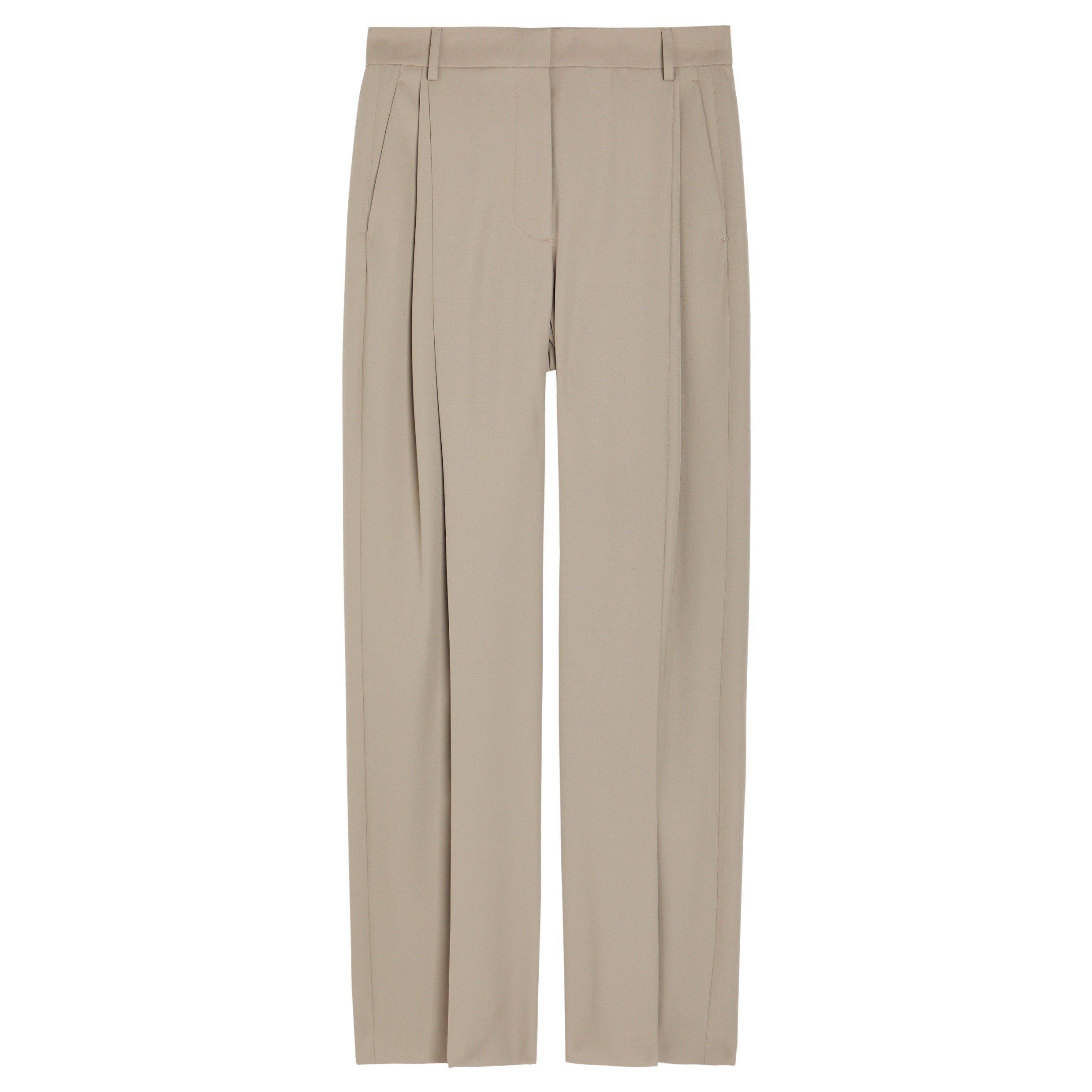 GREY - Stella McCartney - Pleated Straight Wool Pants