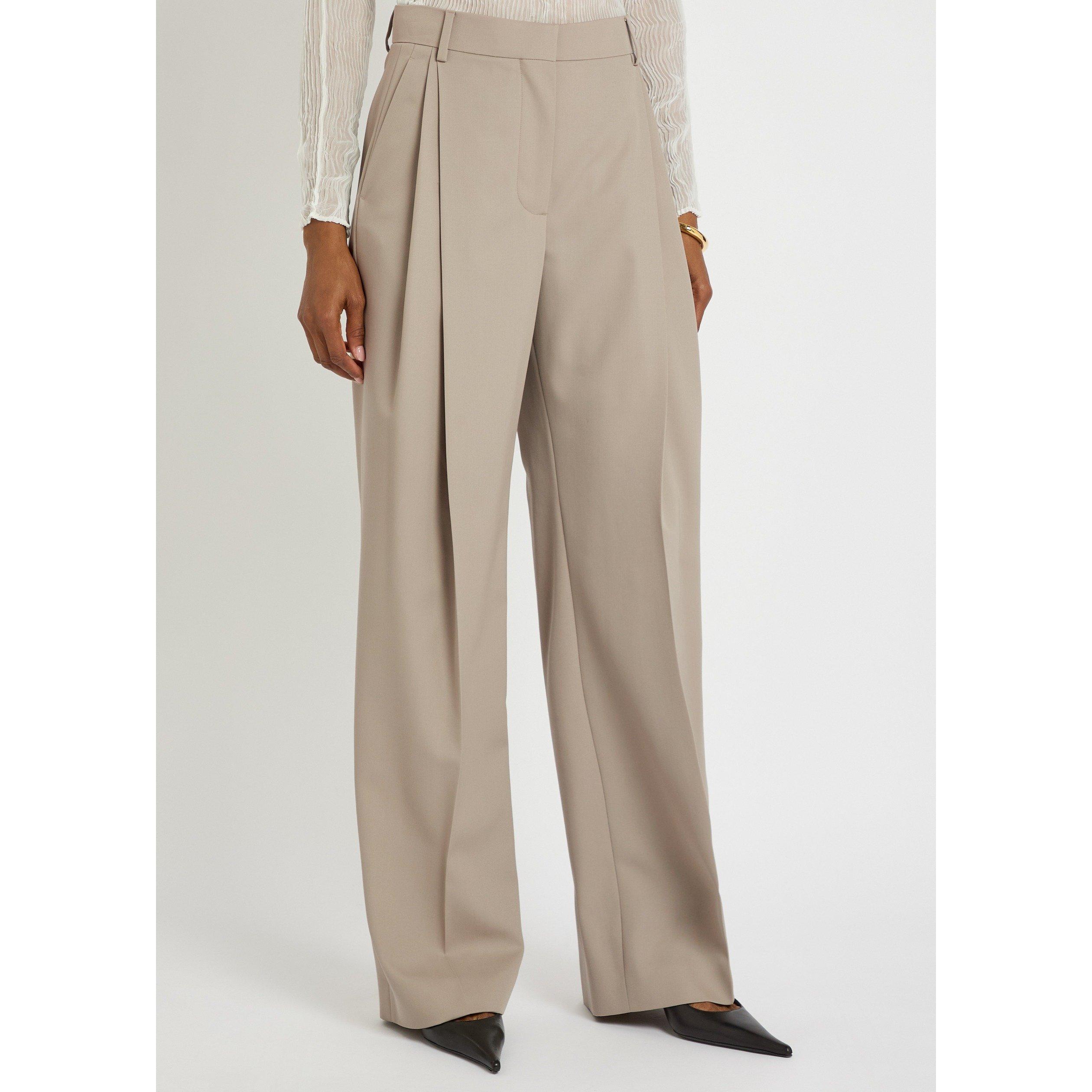 GREY - Stella McCartney - Pleated Straight Wool Pants - 2