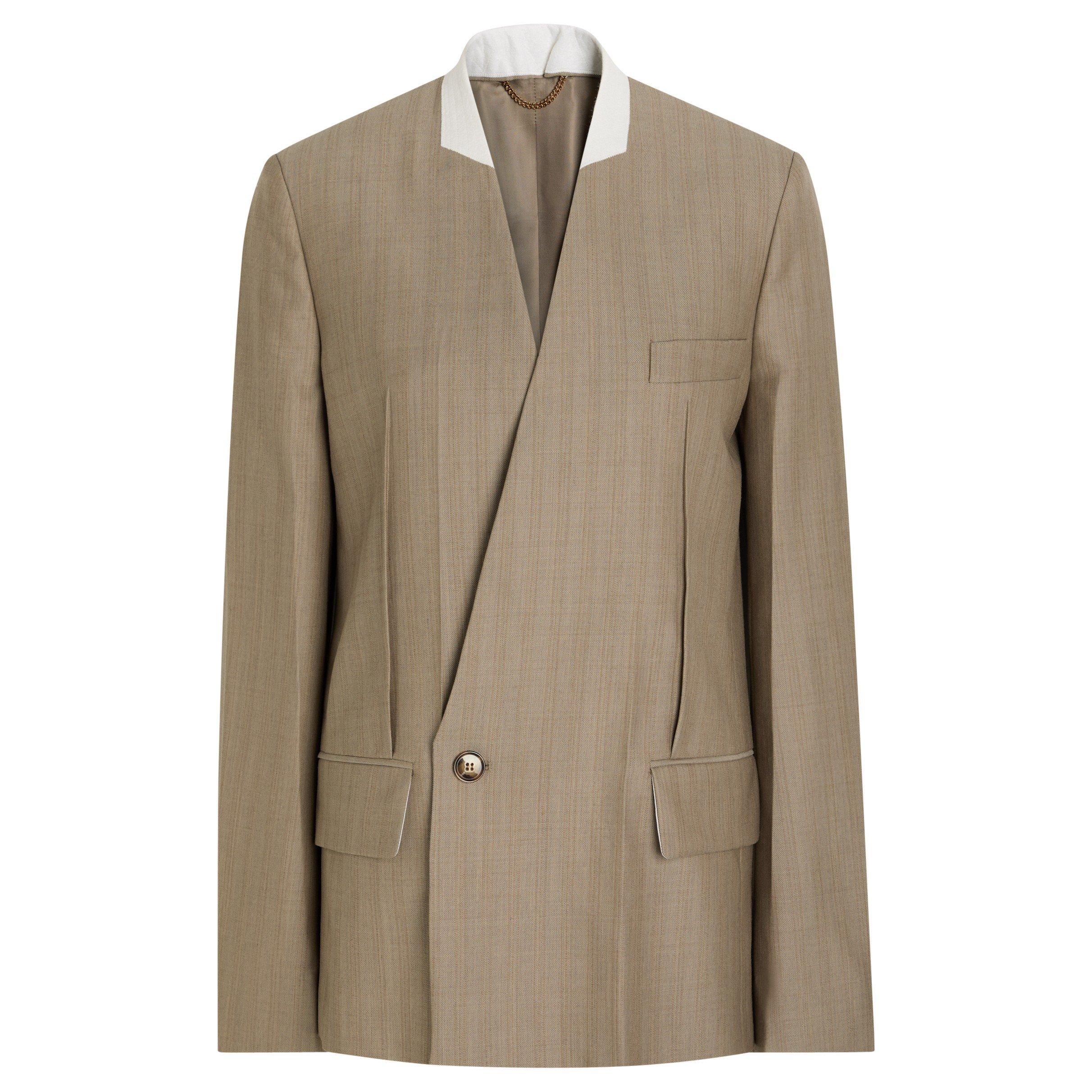 GREY AND OTHER - Victoria Beckham - COLLARLESS FOLDED TAILORED JAC - 1