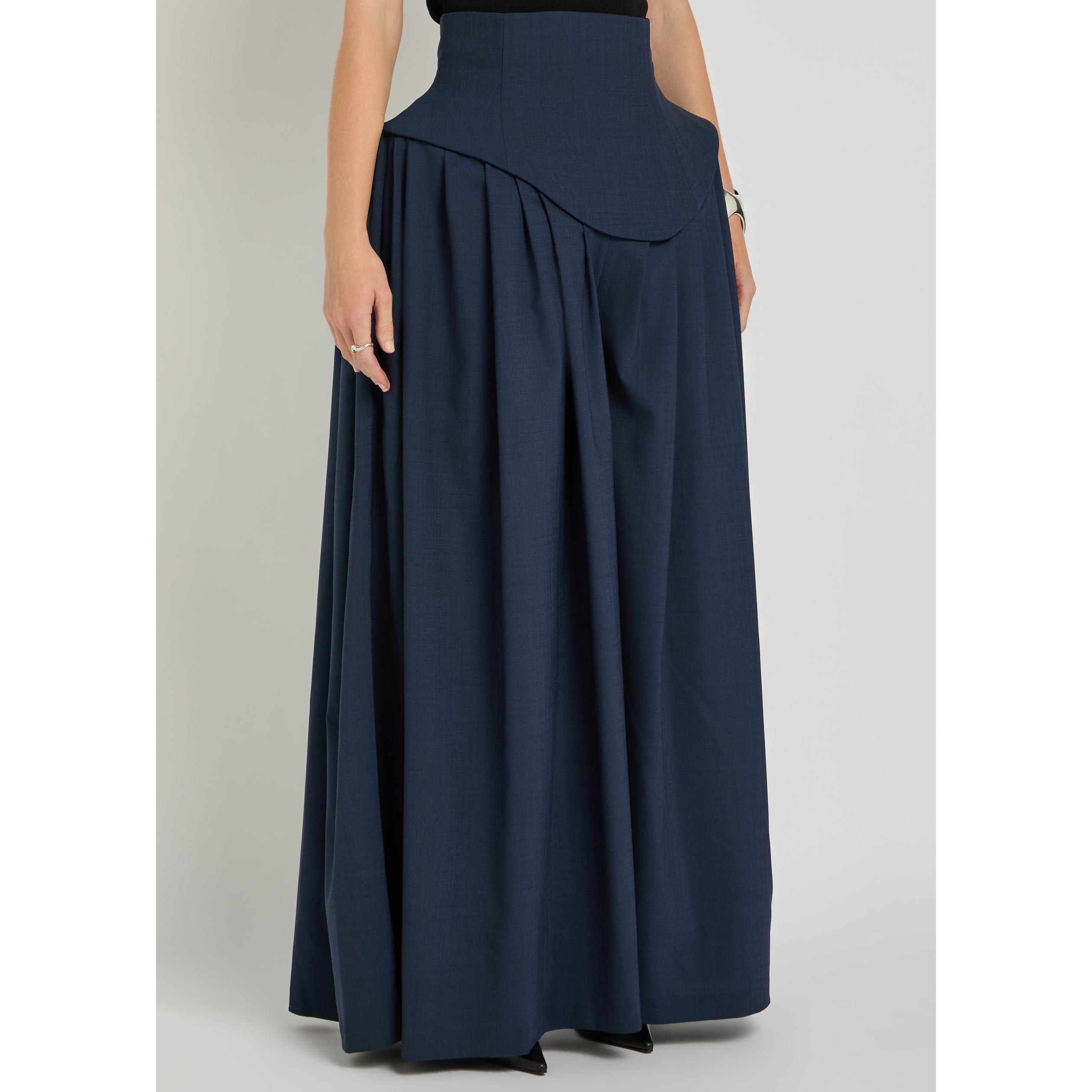 NAVY - Unknown - Women's Basque Pleated Trousers - 2