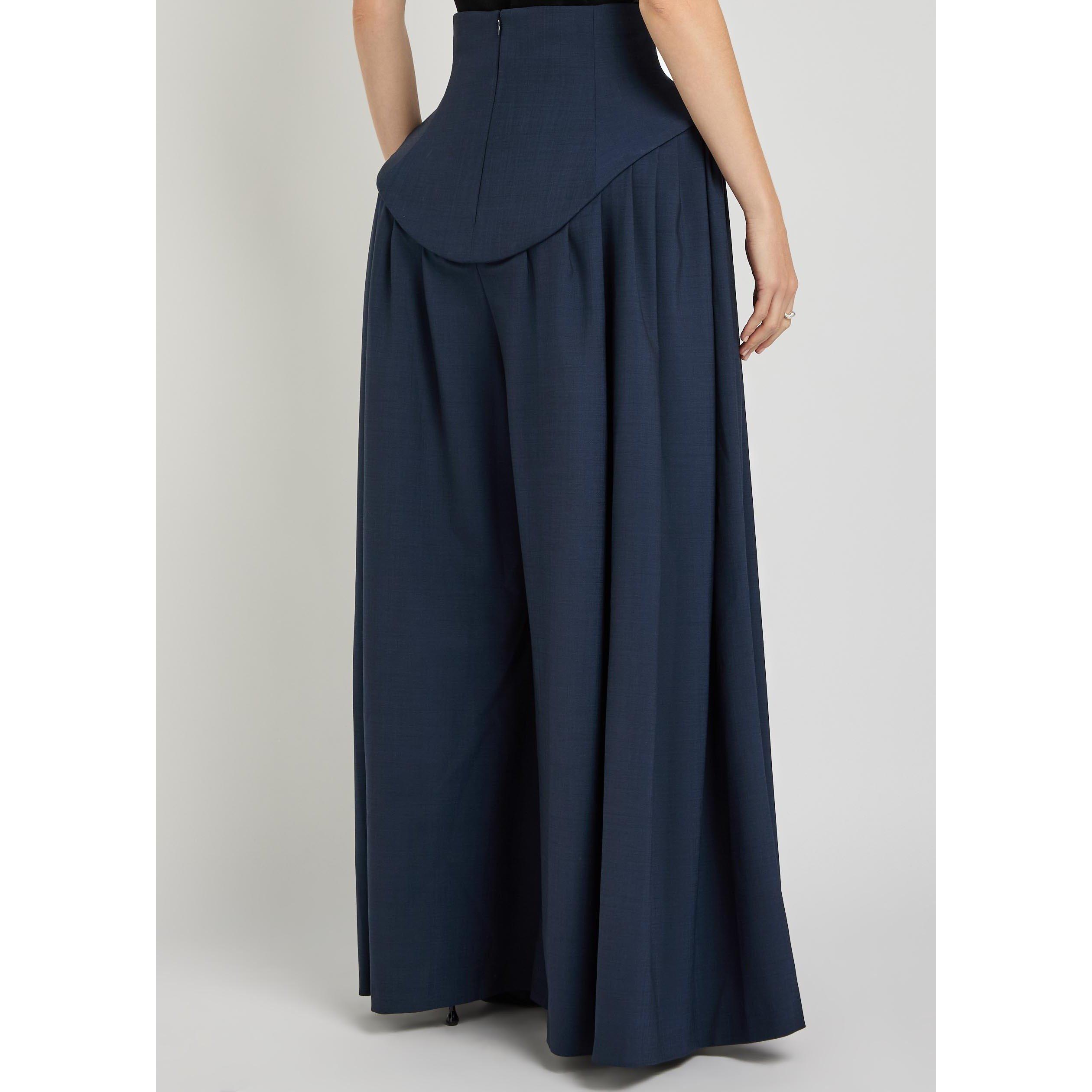NAVY - Unknown - Women's Basque Pleated Trousers - 3