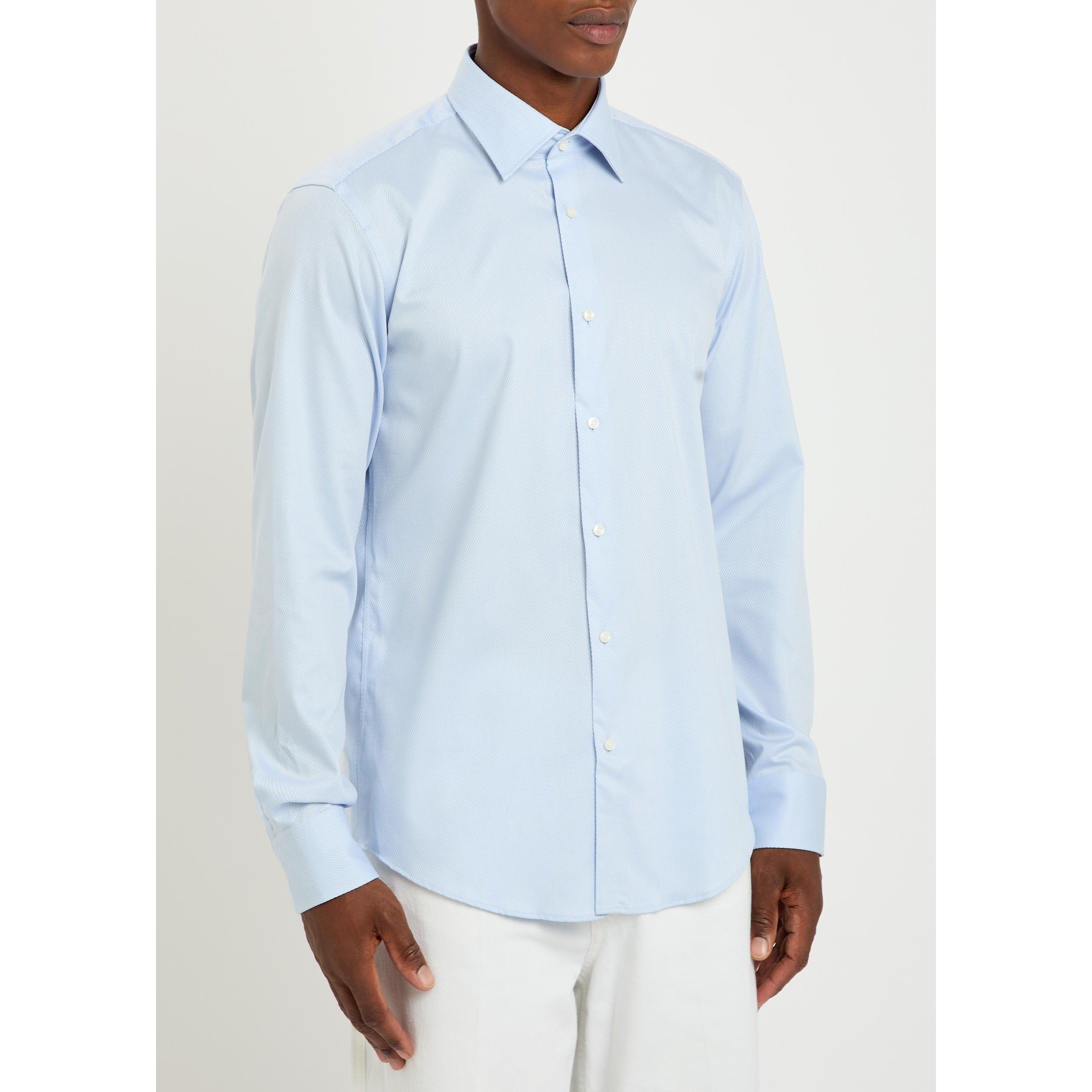 LIGHT BLUE - Boss - Men's Joe Cotton Long-Sleeve Dress Shirt - 2