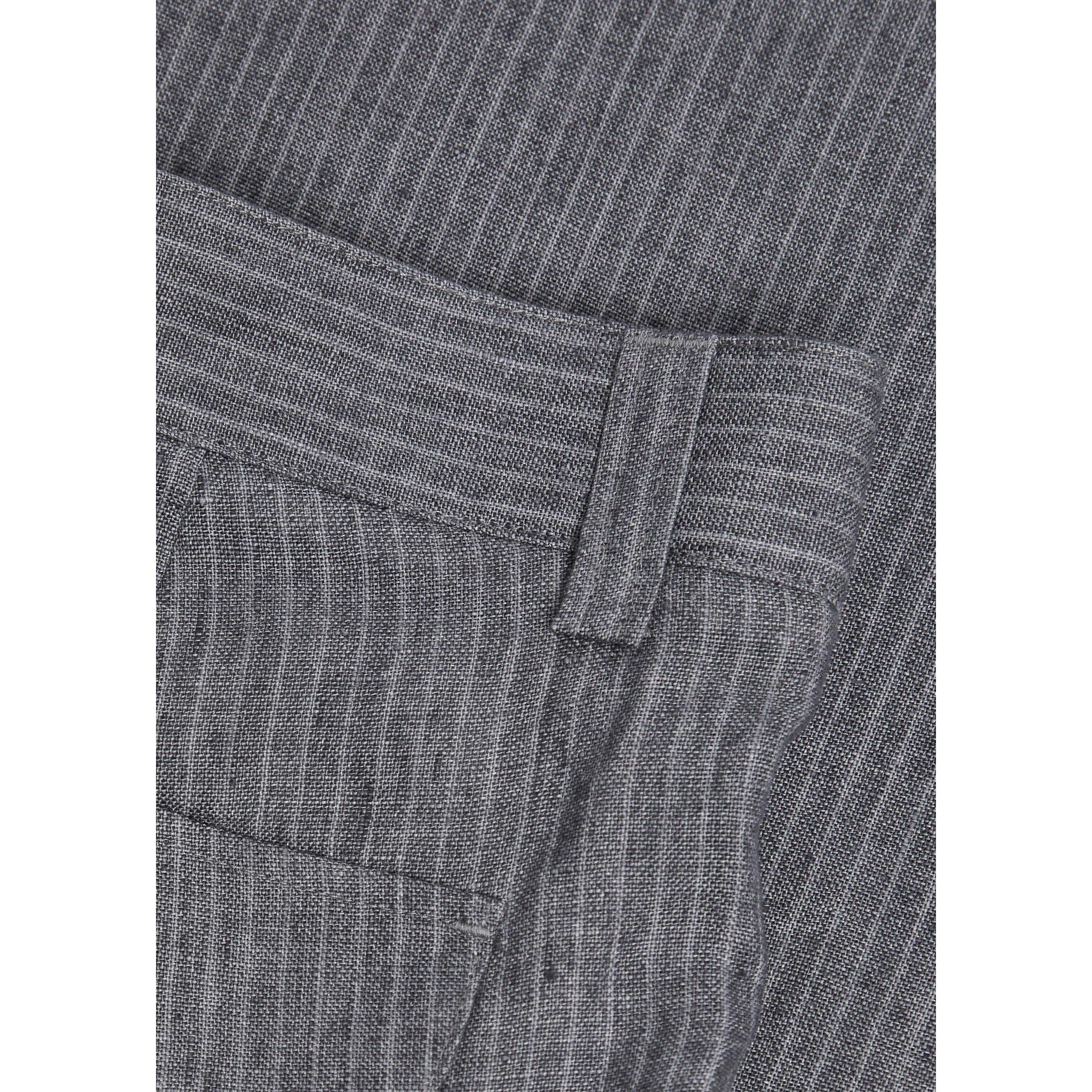 GREY - Oliver Spencer - Men's Pinstripe Linen Tailored Trousers - 4