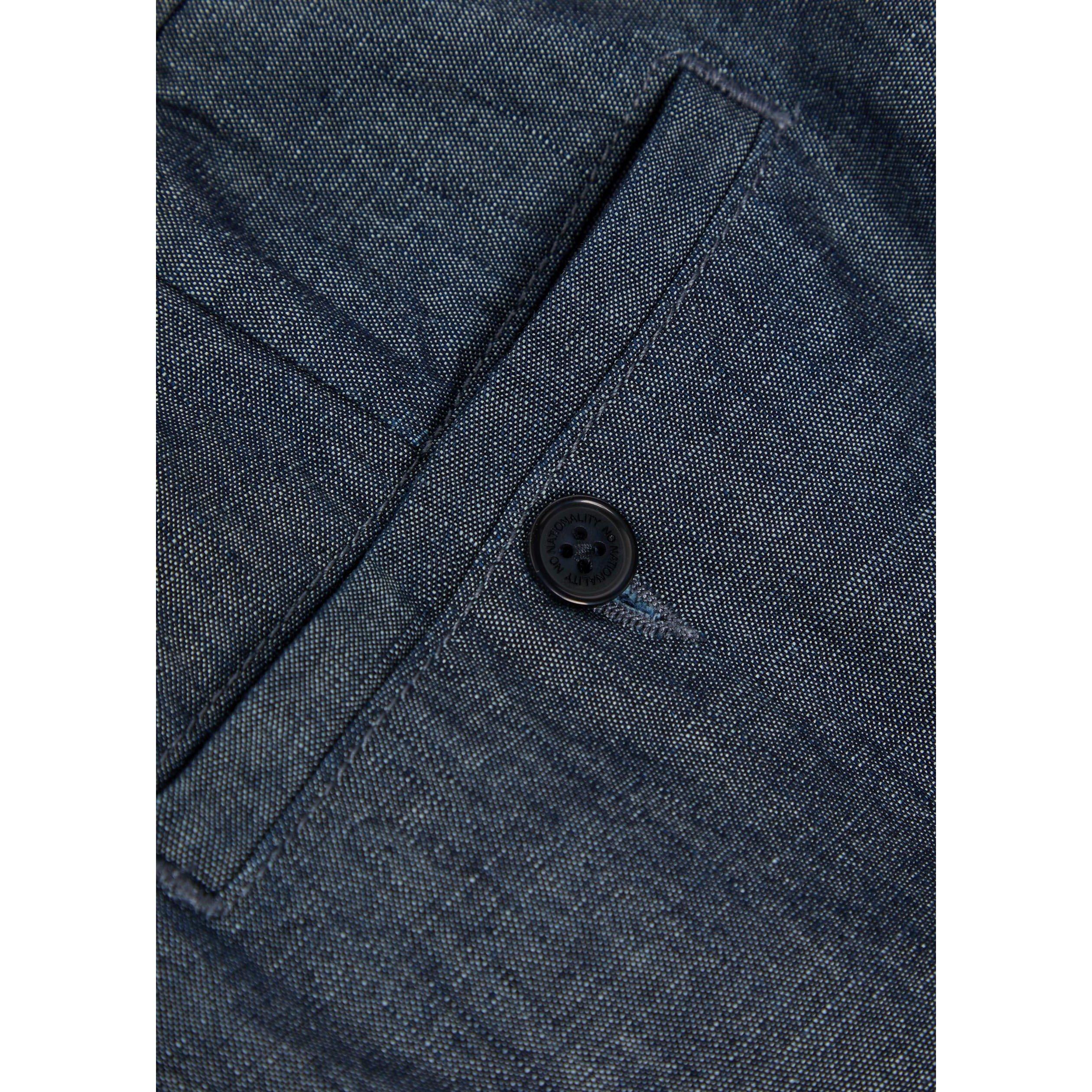 GREY - NN07 - Men's Kay Cotton Single Pleat Trousers - 4