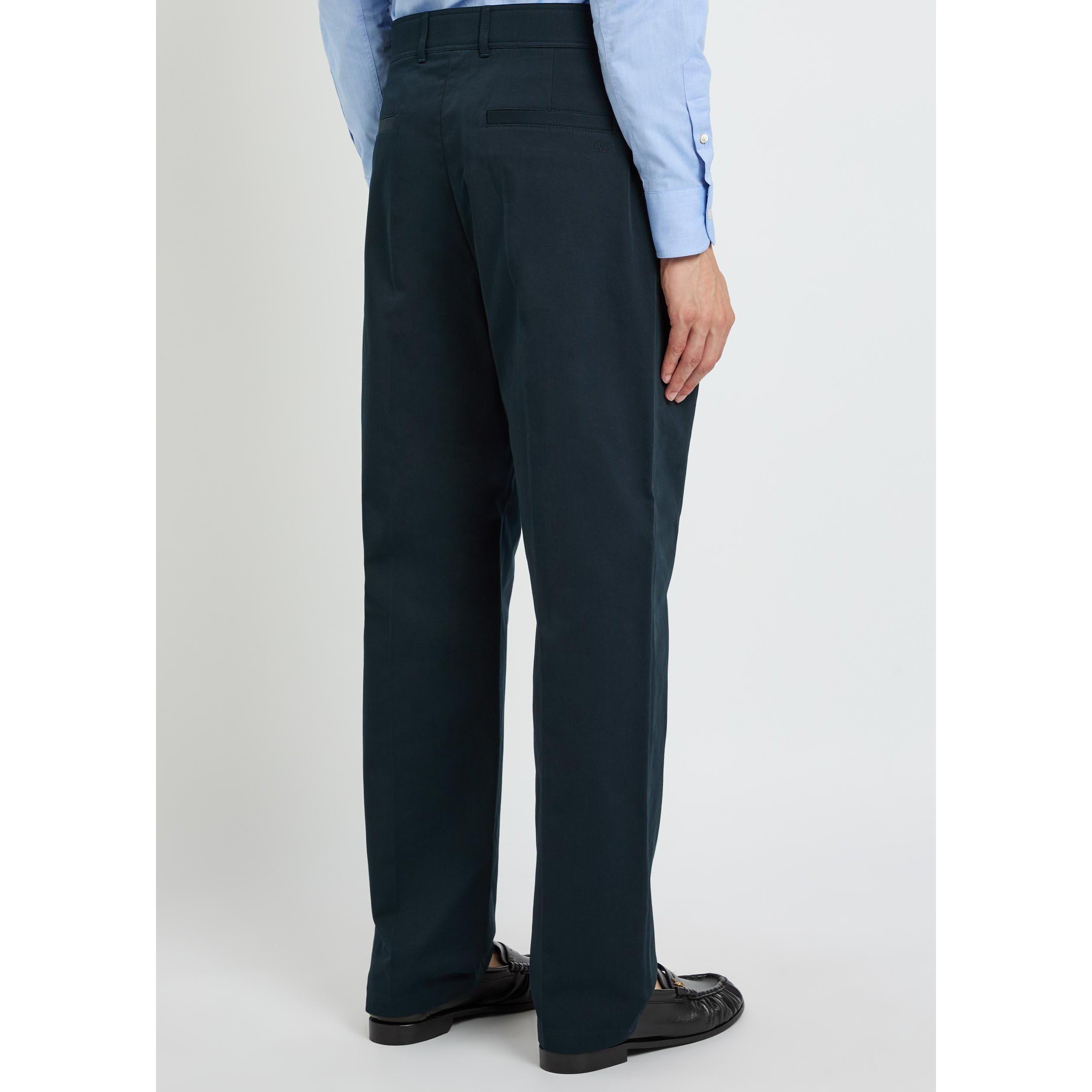 NAVY - Valentino - VAL FINE GABARDINE TROUSER - 3