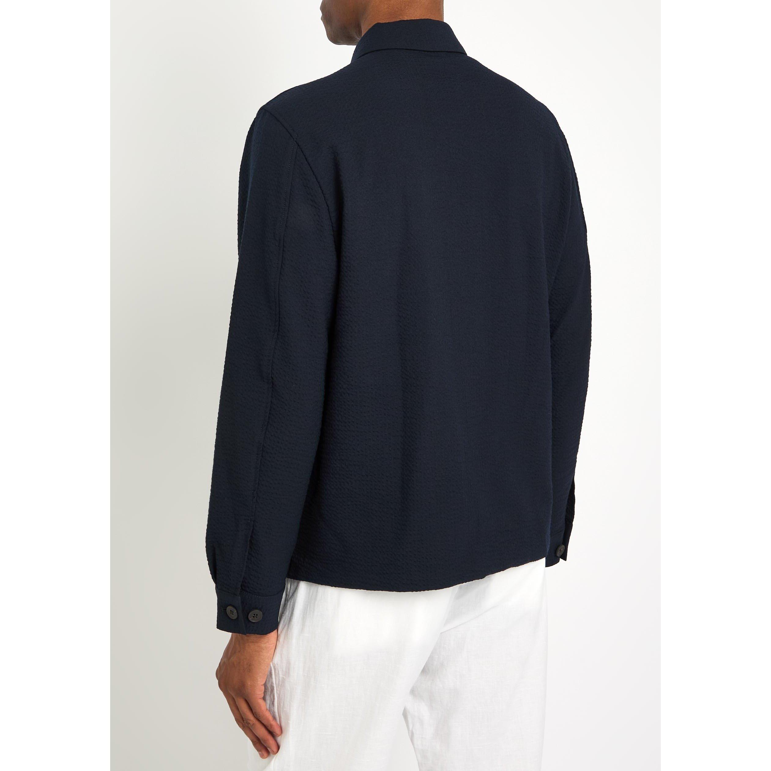 NAVY - Sunspel - SUNSPEL WOOL JKT - 3