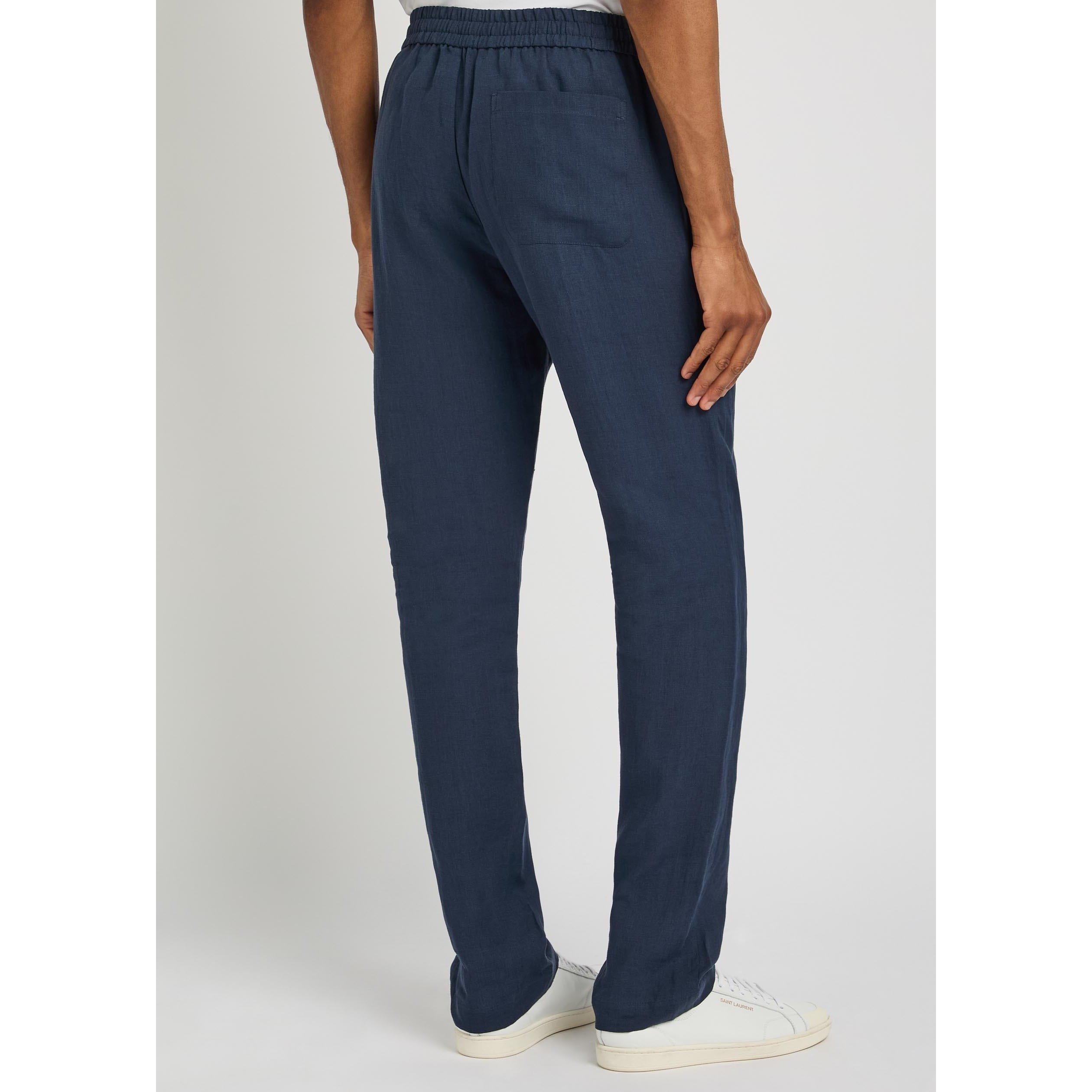 NAVY - Sunspel - SUNSPEL DRWSTRNG LINEN TRSR - 3
