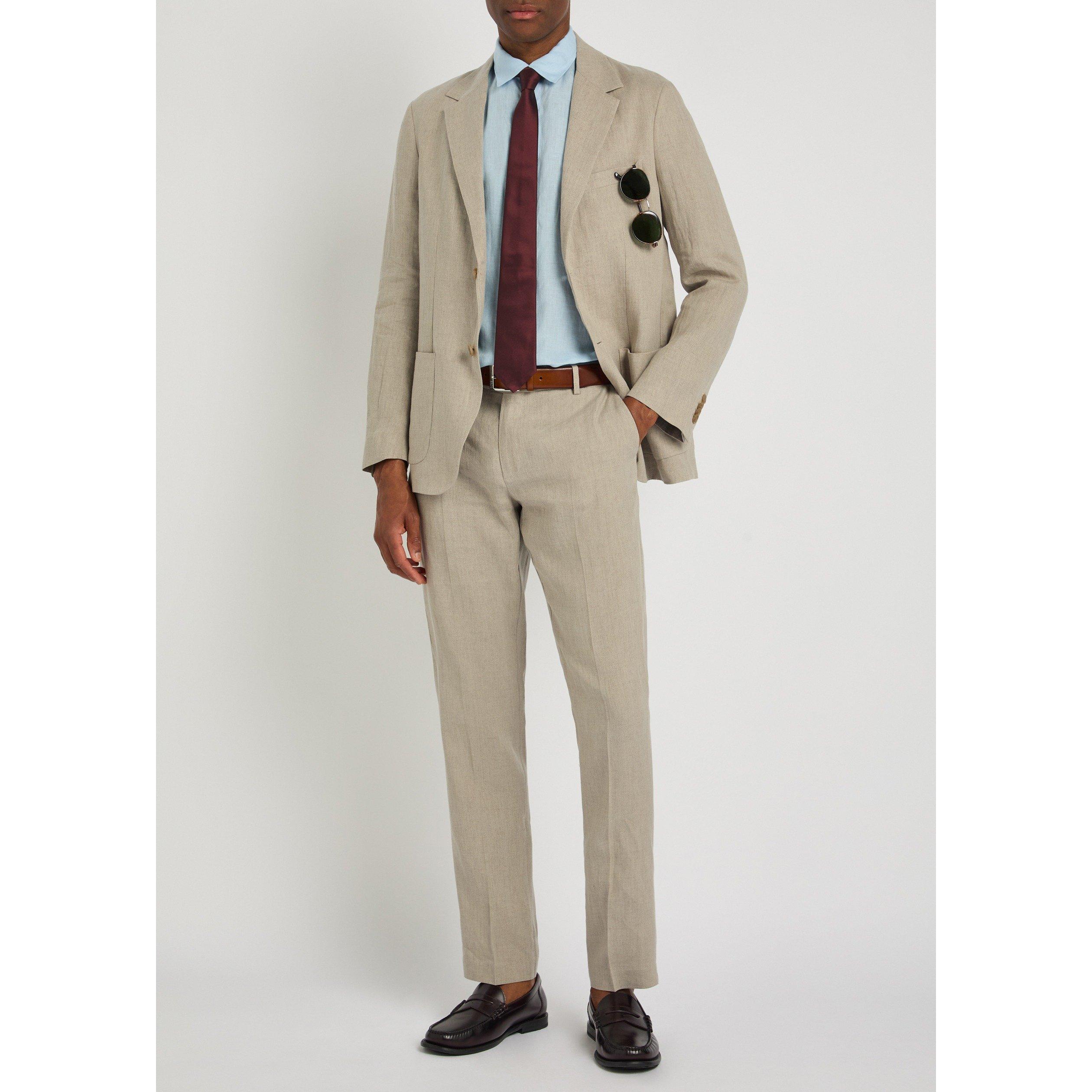 SAND - Sunspel - SUNSPEL LINEN TRSR - 5