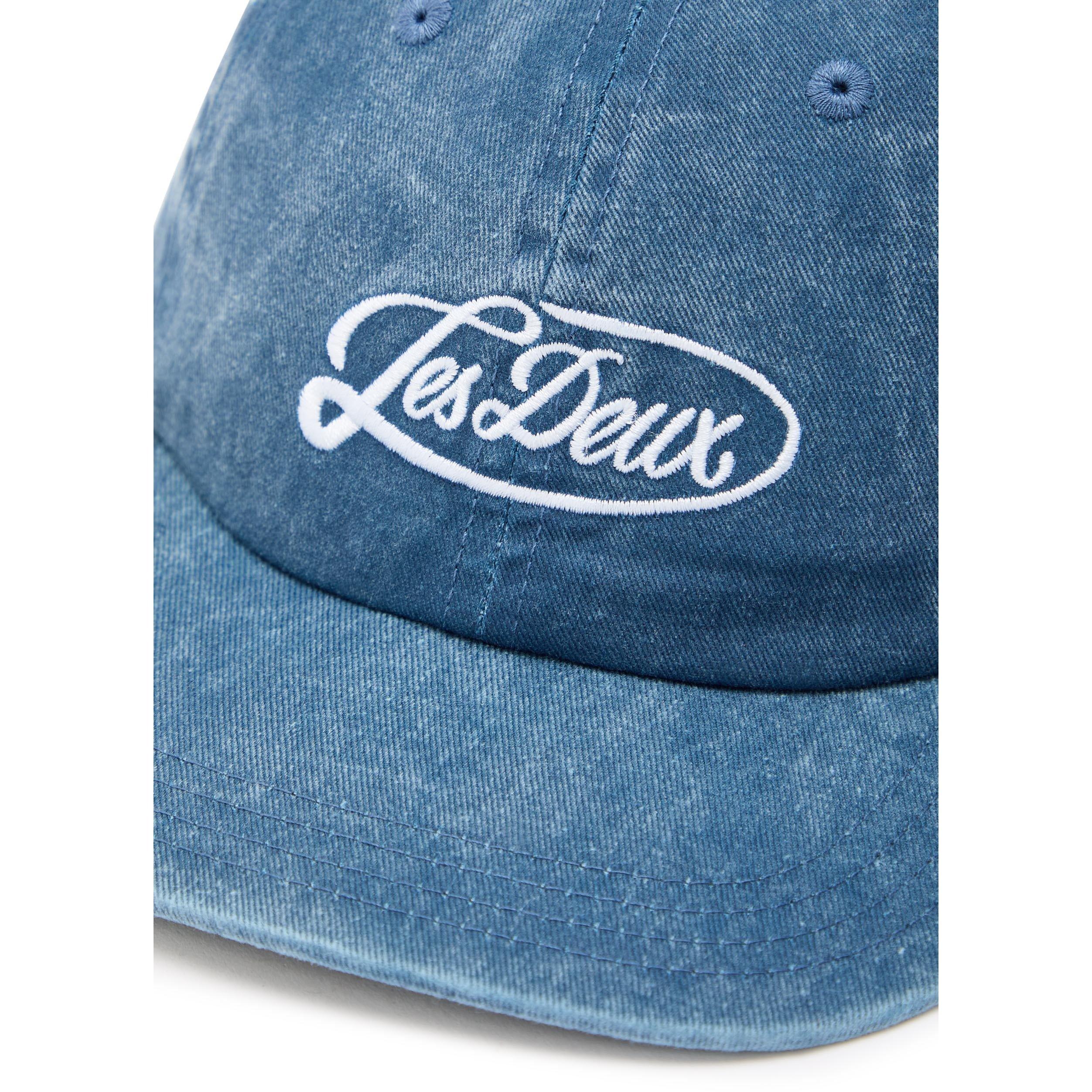 NAVY - Les Deux - Men's Dad Logo Cotton Baseball Cap - 3