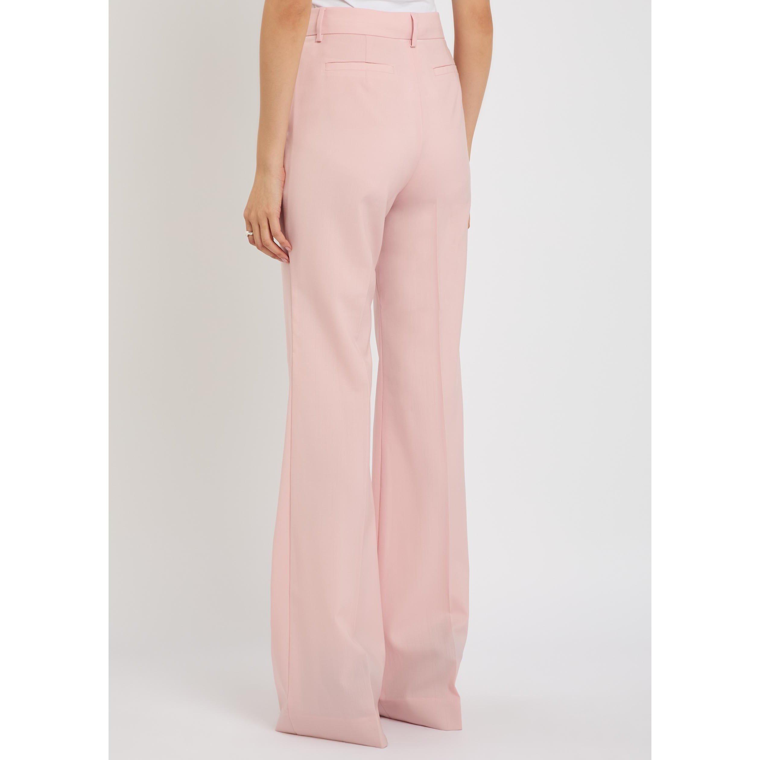 LIGHT PINK - Sportmax - Women's Wool Flared Trousers - 3