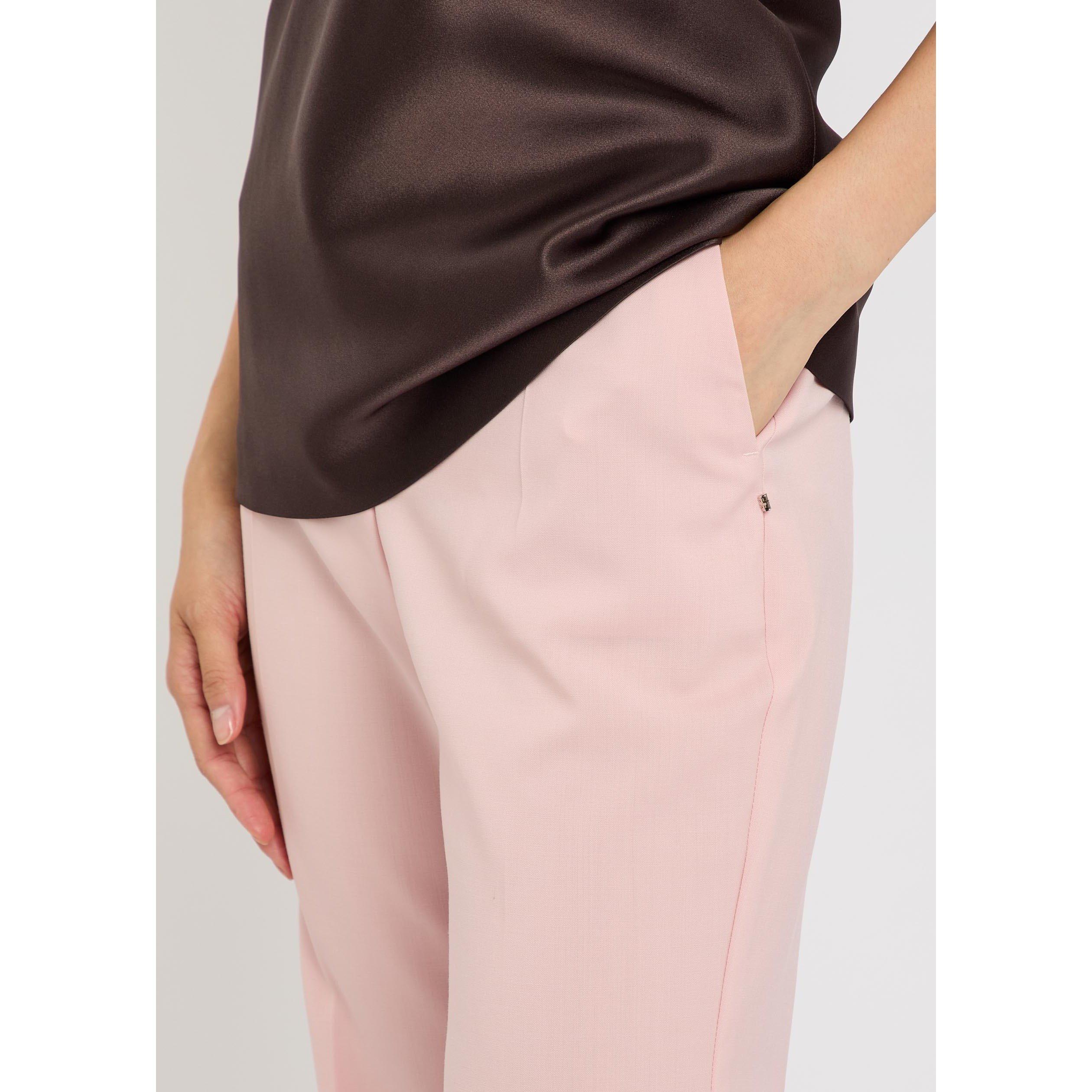 LIGHT PINK - Sportmax - Women's Wool Flared Trousers - 4