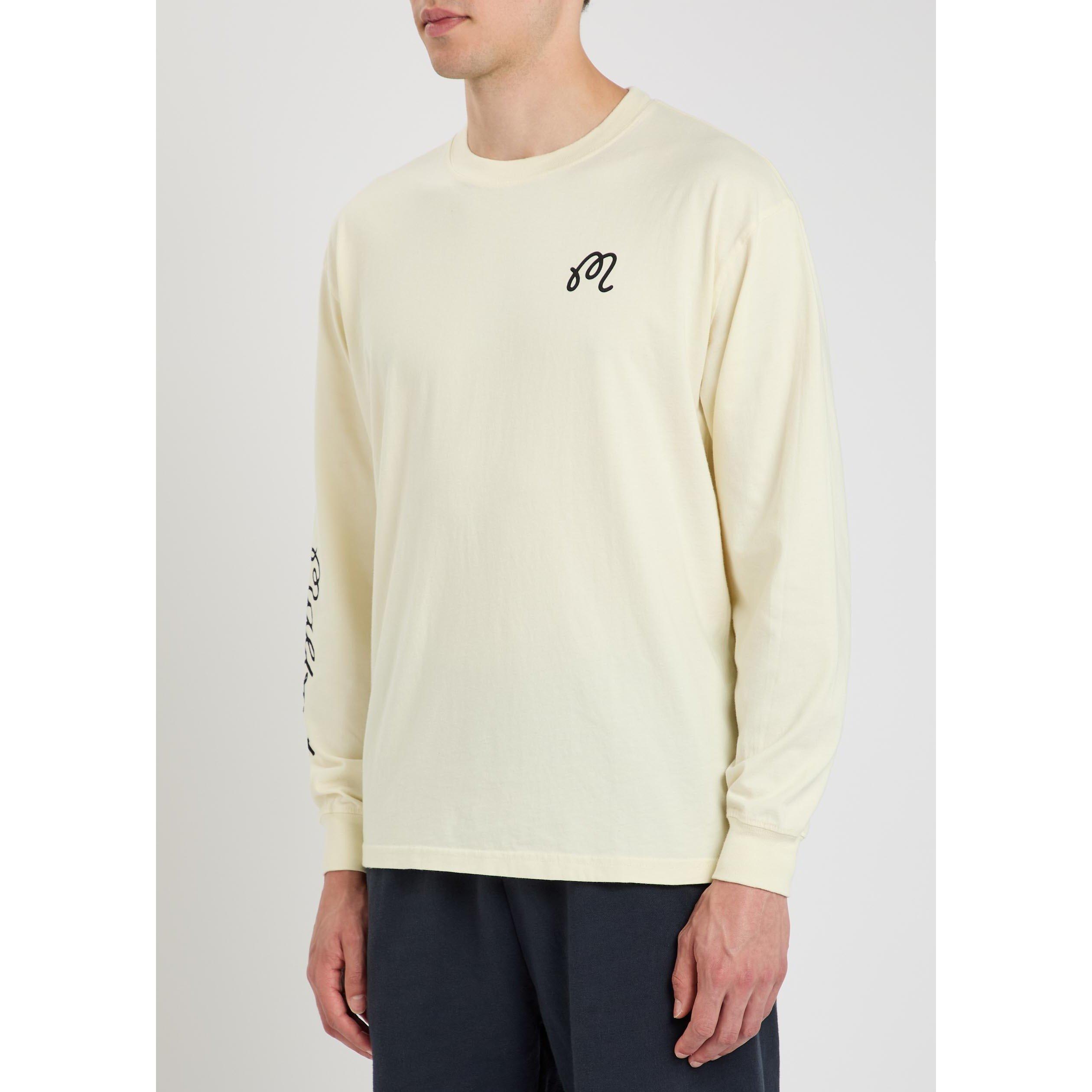 CREAM - Malbon - Men's Gorse Cotton Long-Sleeve T-Shirt - 2