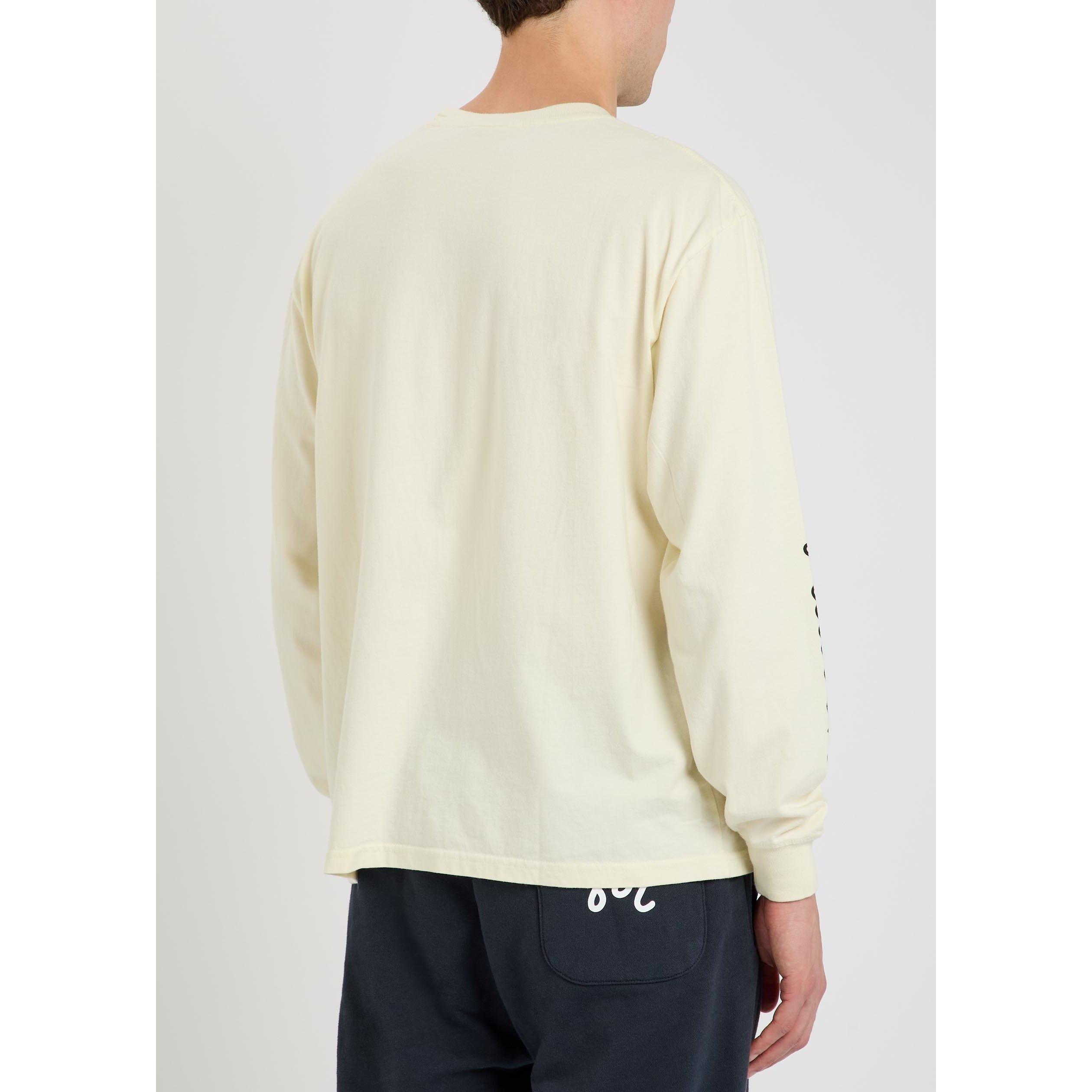 CREAM - Malbon - Men's Gorse Cotton Long-Sleeve T-Shirt - 3
