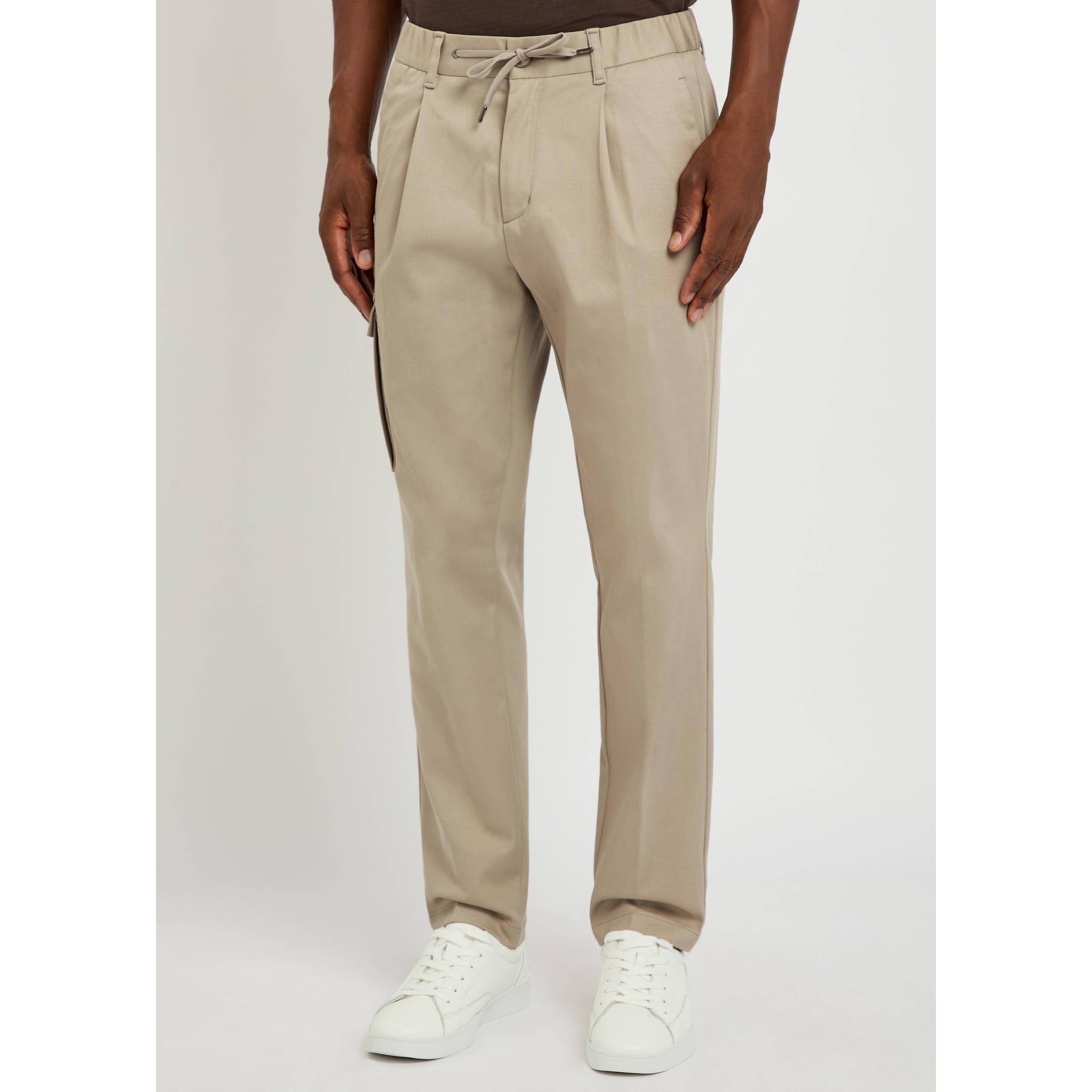 ECRU - Herno - Men's Cotton Tapered Trousers - 2