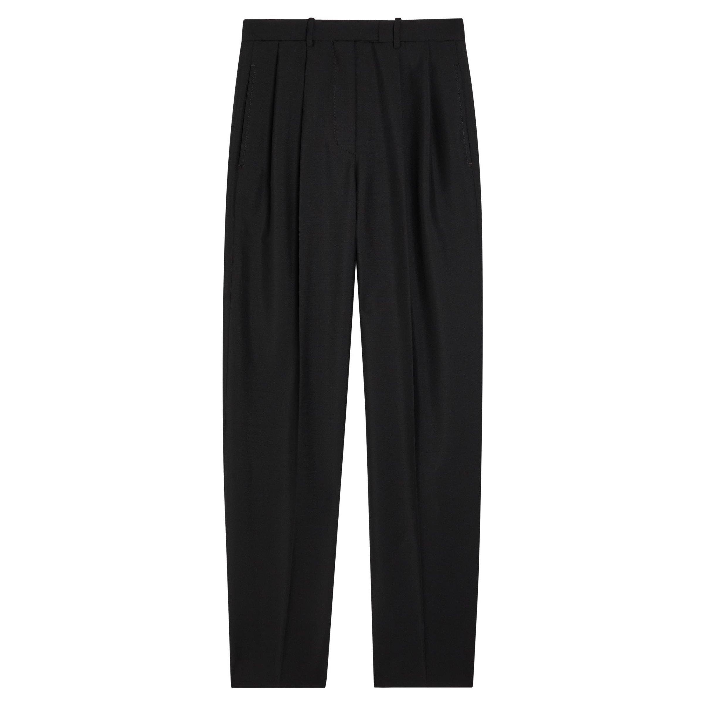 BLACK - GIVENCHY - DOUBLE PLEAT TROUSERS - 1