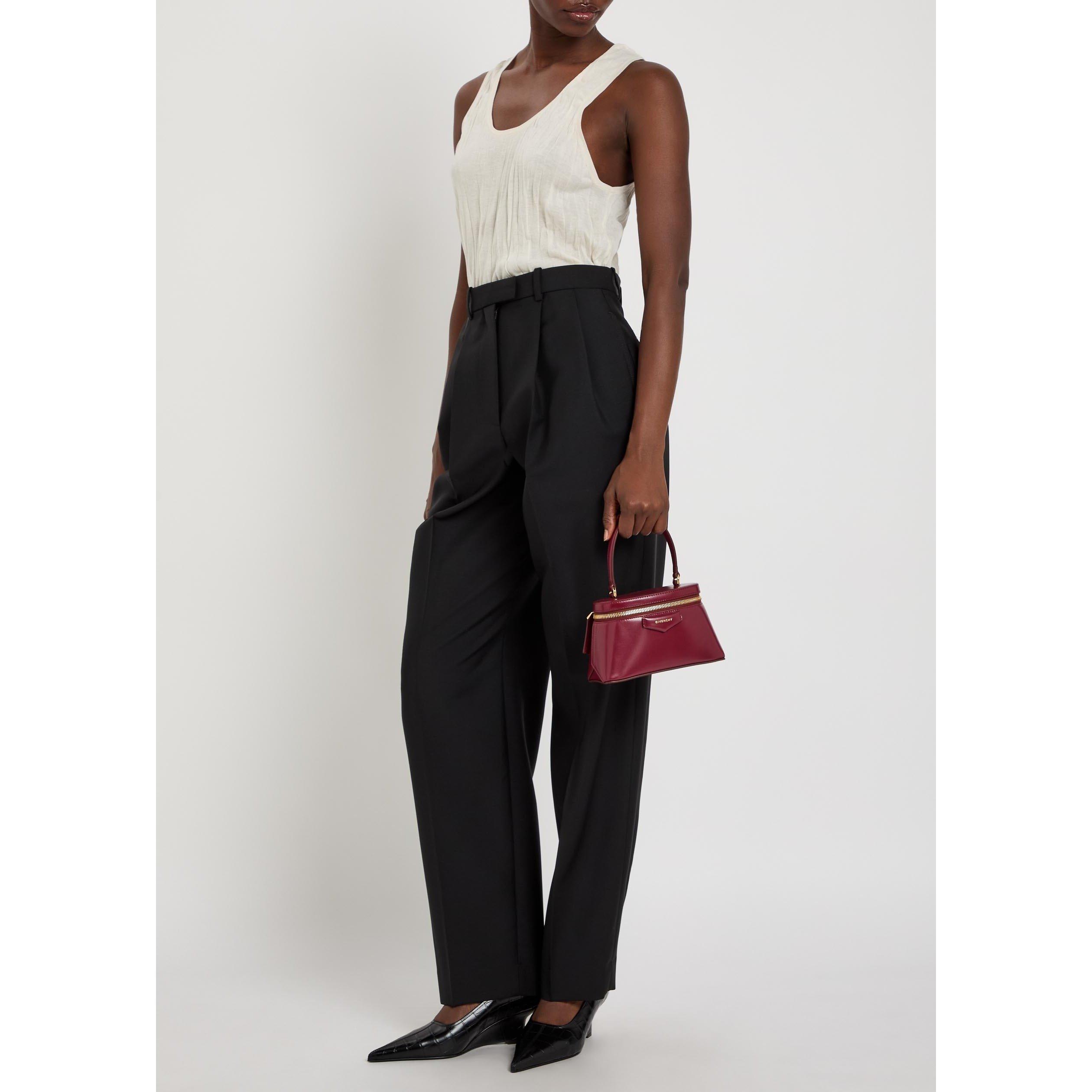 BLACK - GIVENCHY - DOUBLE PLEAT TROUSERS - 5