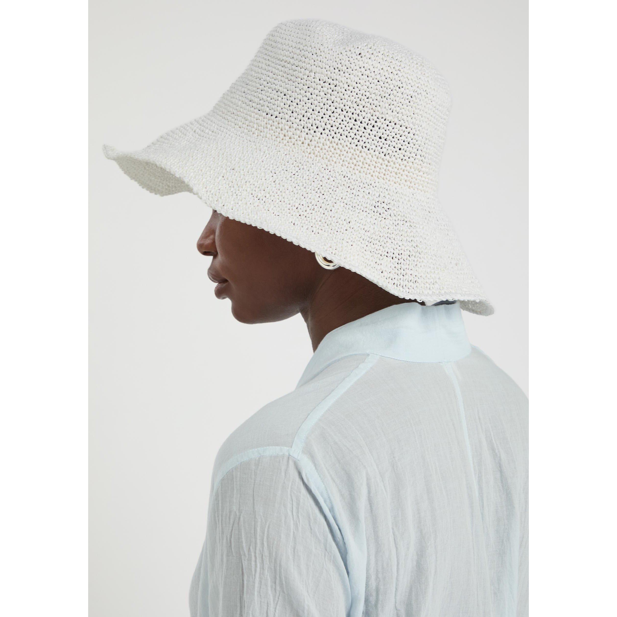 WHITE - Toteme - Women's Paper Floppy Hat - 3