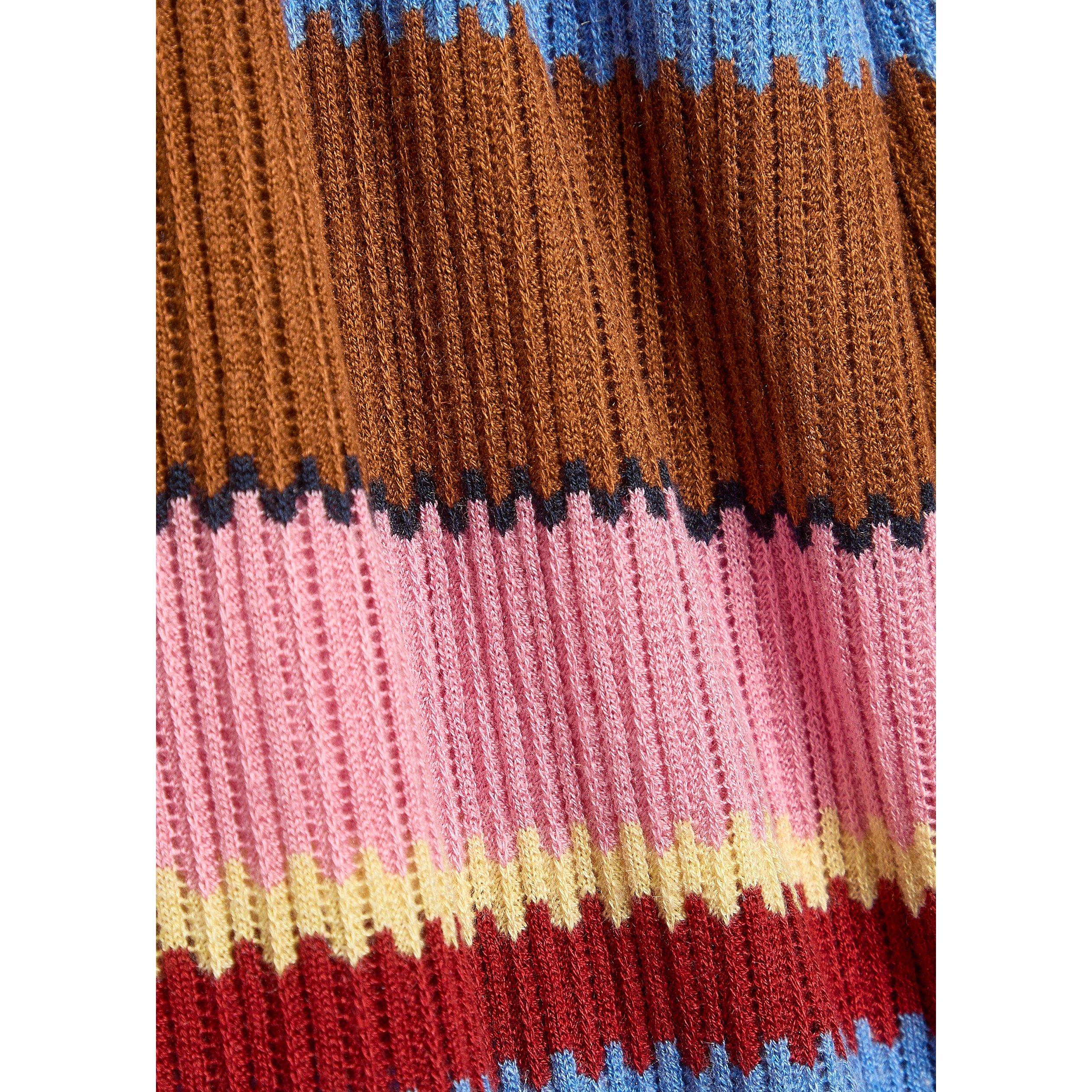 PINK AND OTHER - Guest in Residence - Women's Striped Silk Linen Wide-Leg Palazzo Trousers - 4