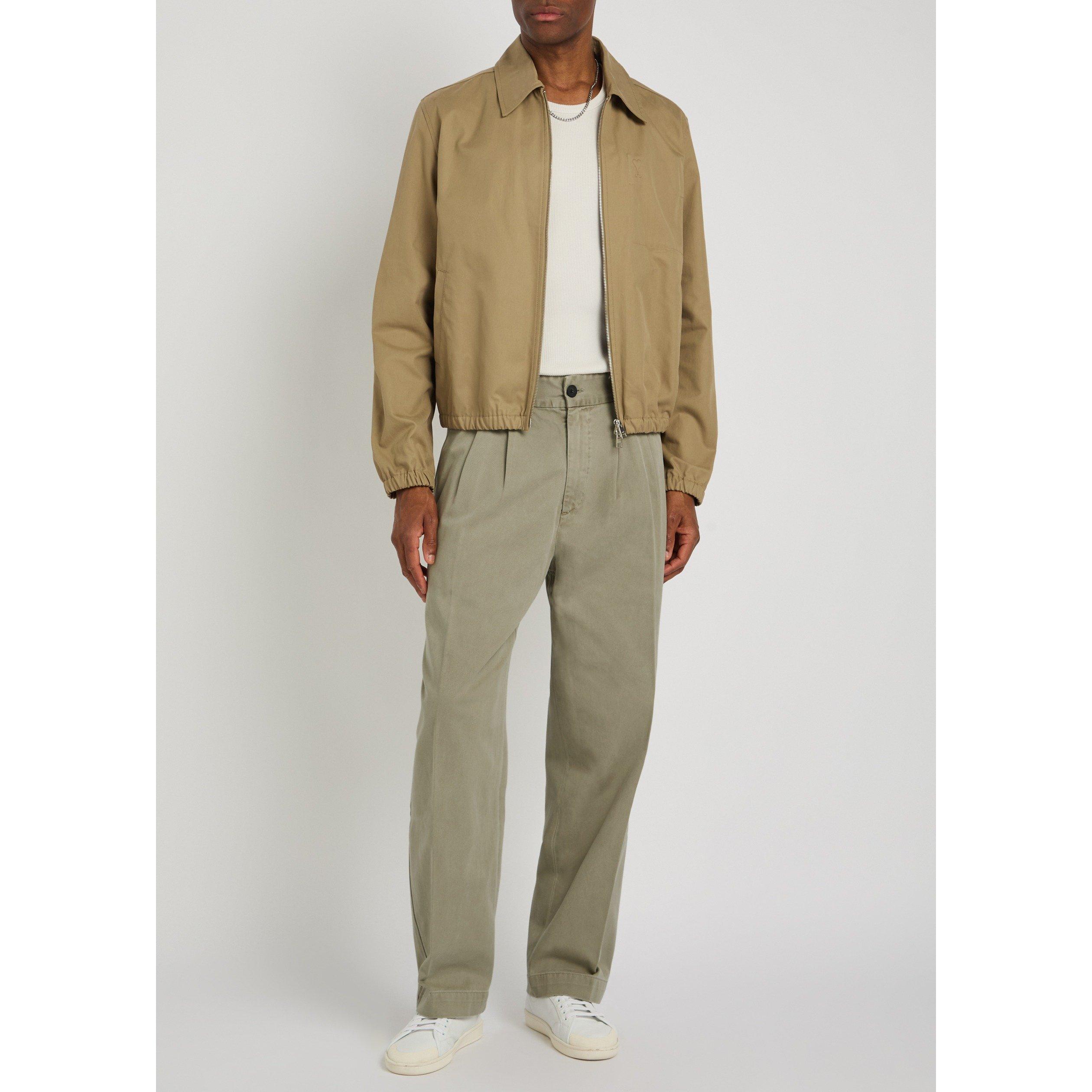 BEIGE - Agolde - Men's Slater Pleated Cotton Straight Leg Trousers - 5
