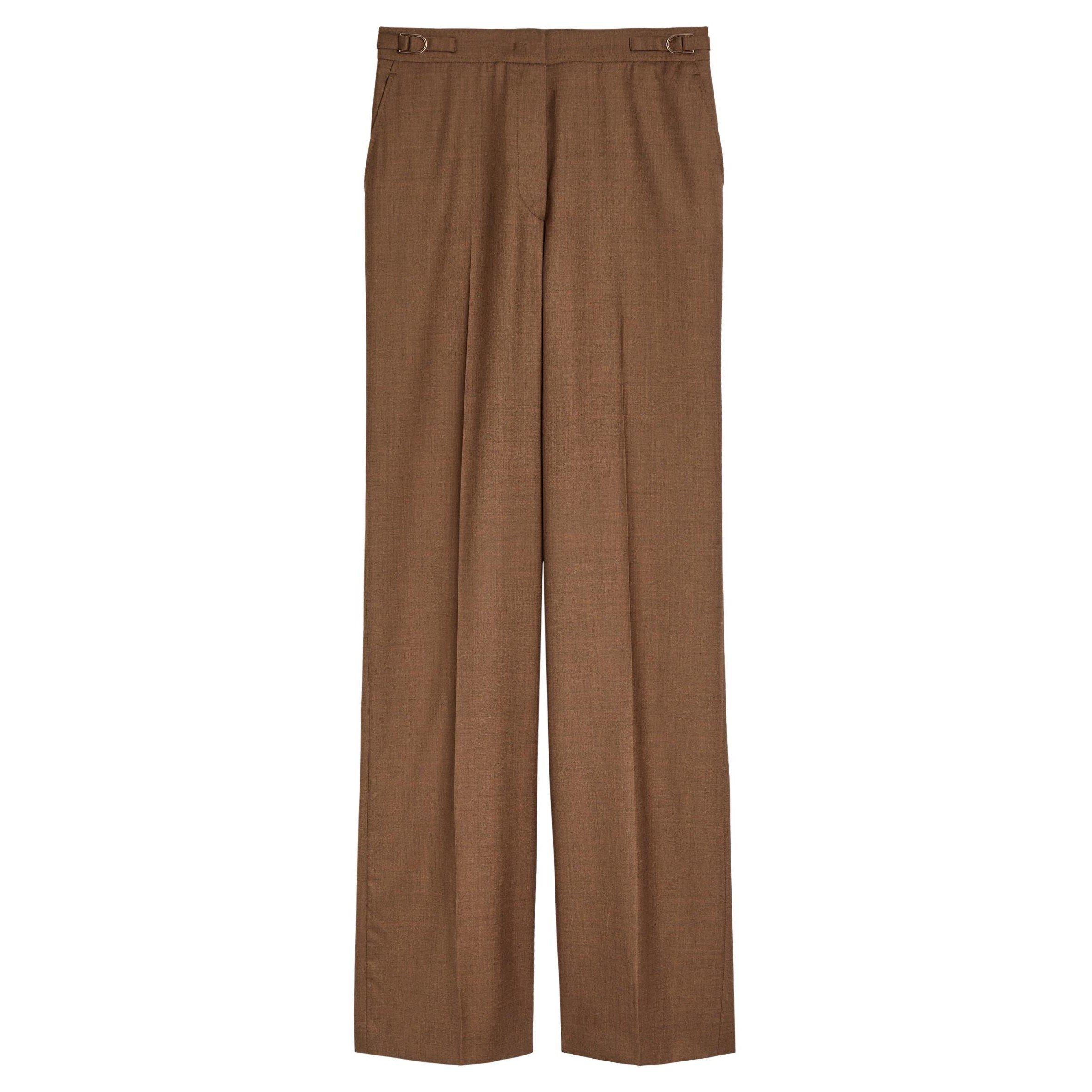 BROWN - Gabriela Hearst - Women's Vesta Wool Silk Tailored Trousers - 1