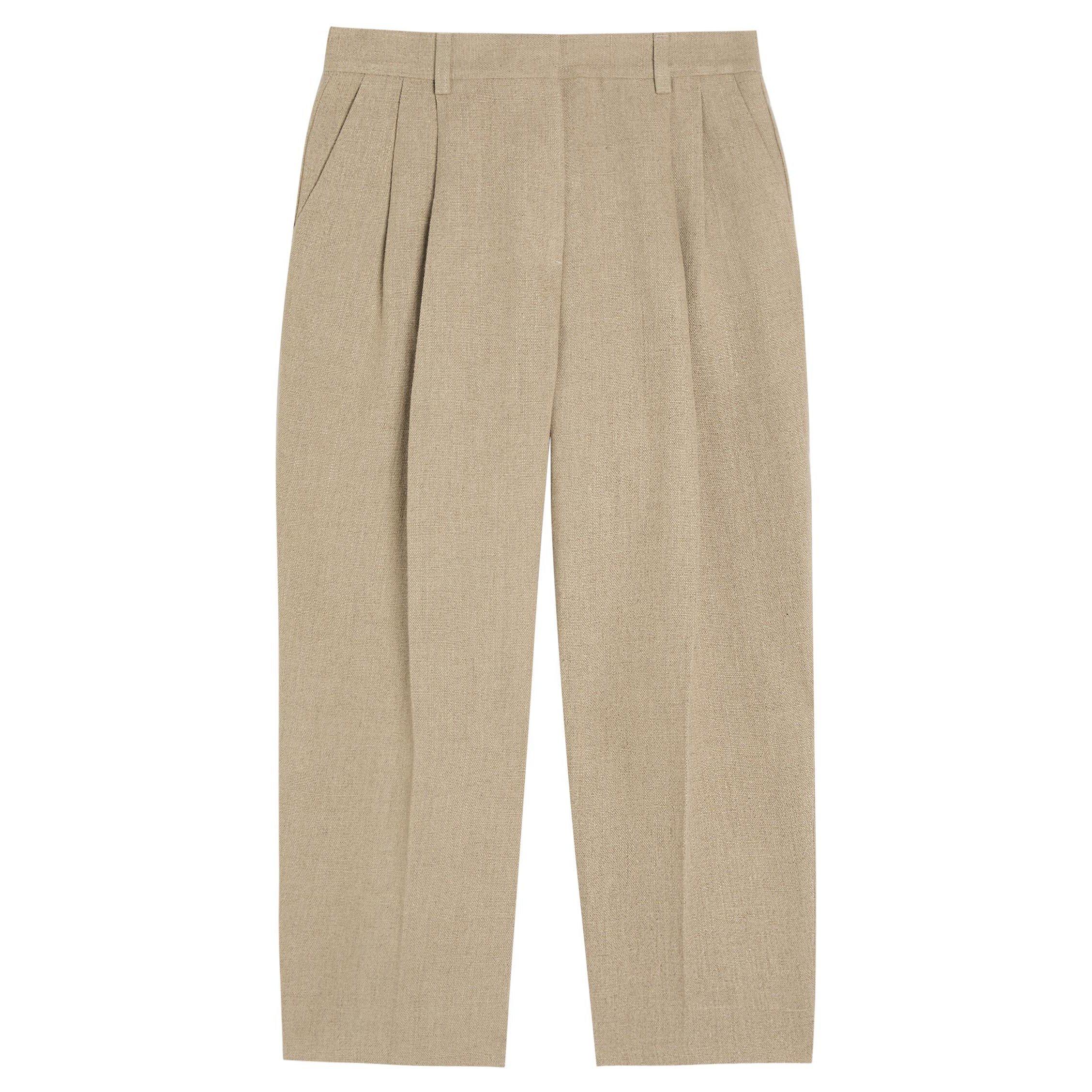 BEIGE - Toteme - DOUBLE-PLEAT LINEN TROUSERS