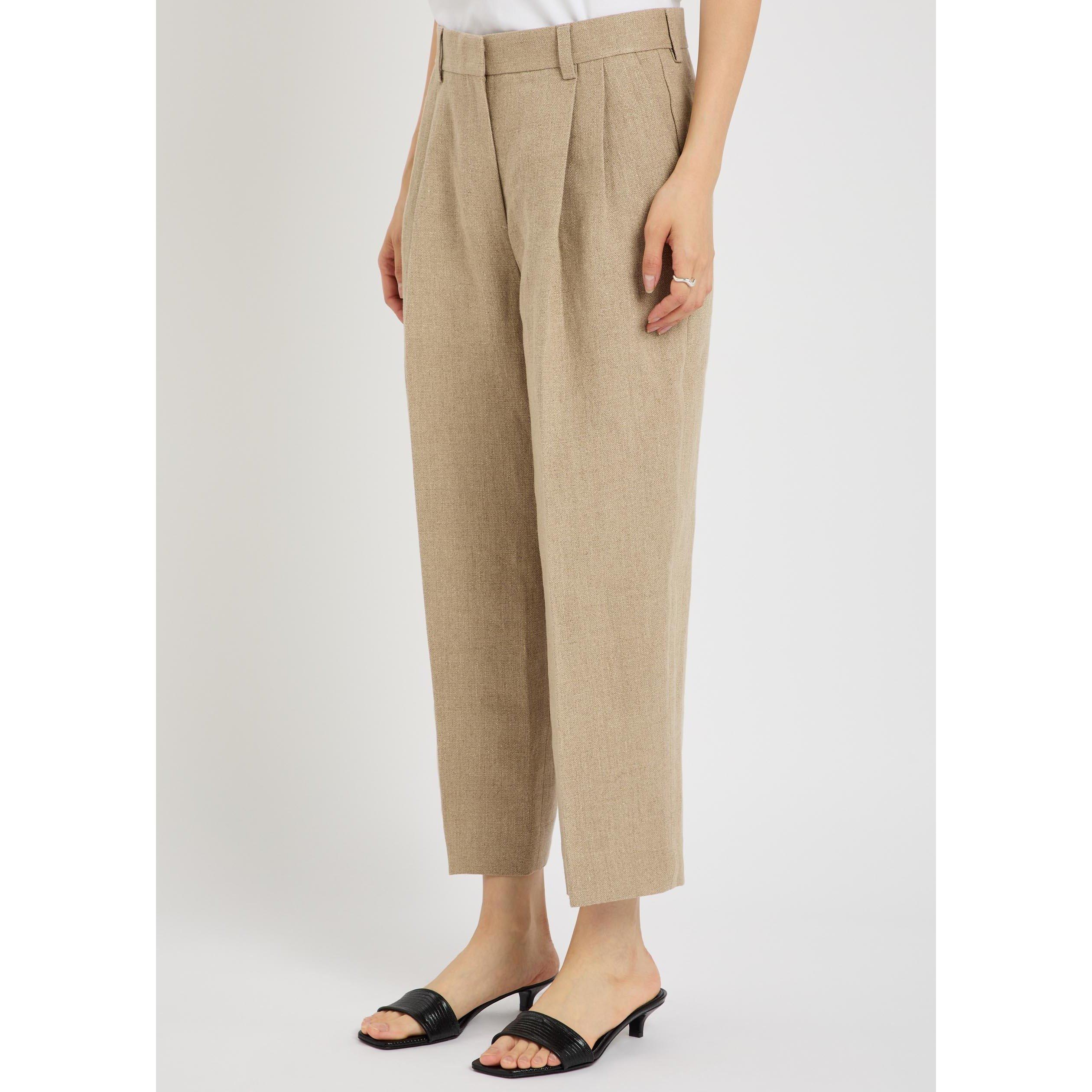 BEIGE - Toteme - DOUBLE-PLEAT LINEN TROUSERS - 2