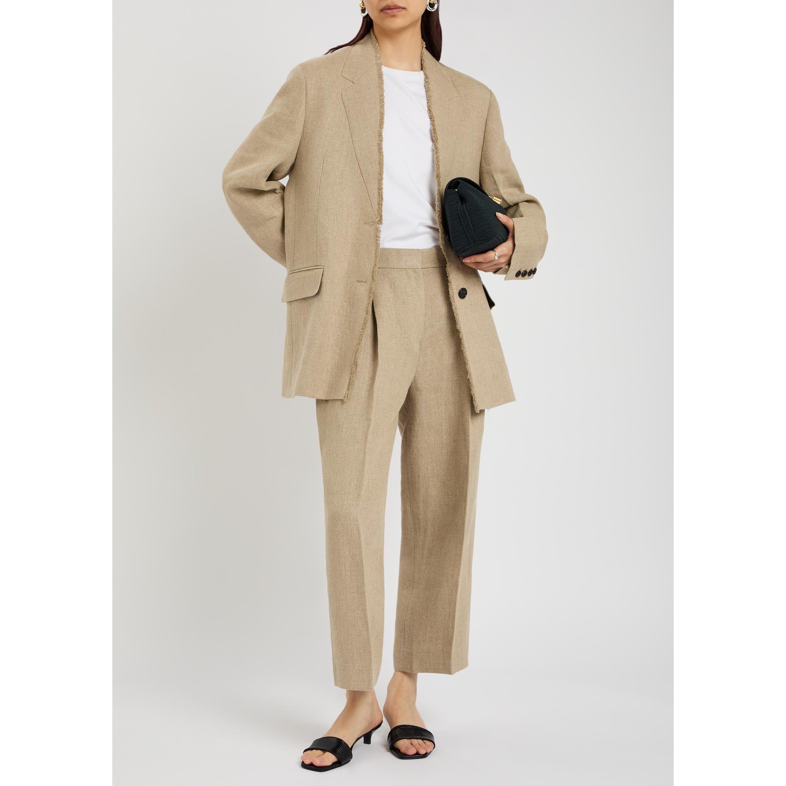 BEIGE - Toteme - DOUBLE-PLEAT LINEN TROUSERS - 5