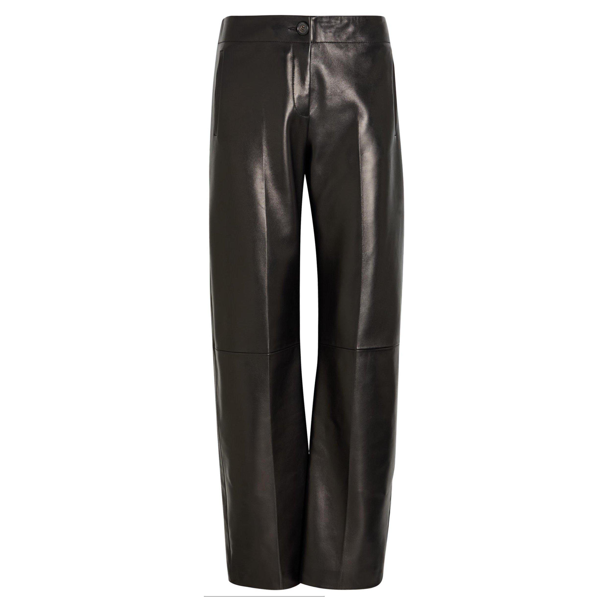 BLACK - Khaite - Women's Mita Leather Trousers - 1