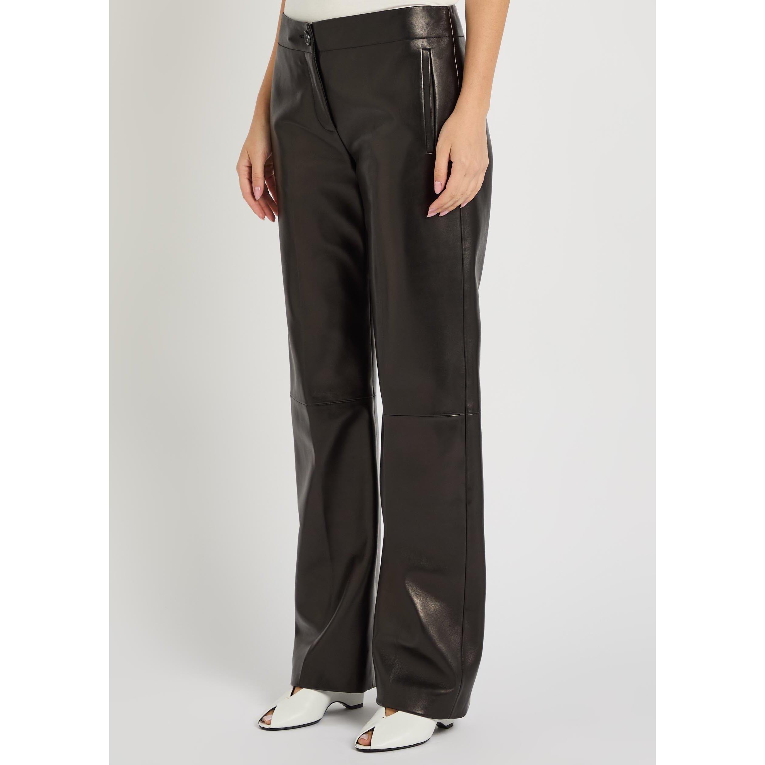 BLACK - Khaite - Women's Mita Leather Trousers - 2