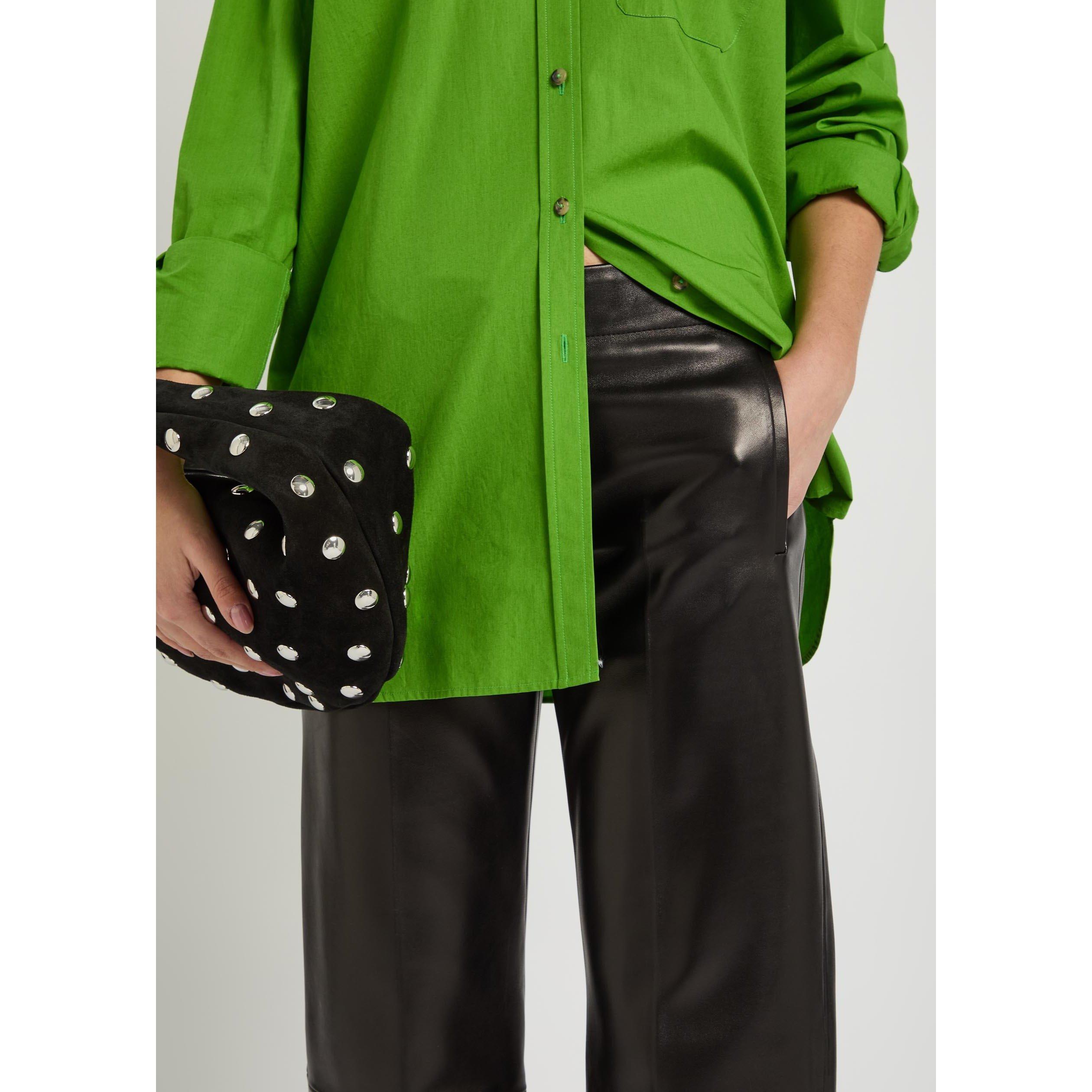 BLACK - Khaite - Women's Mita Leather Trousers - 4