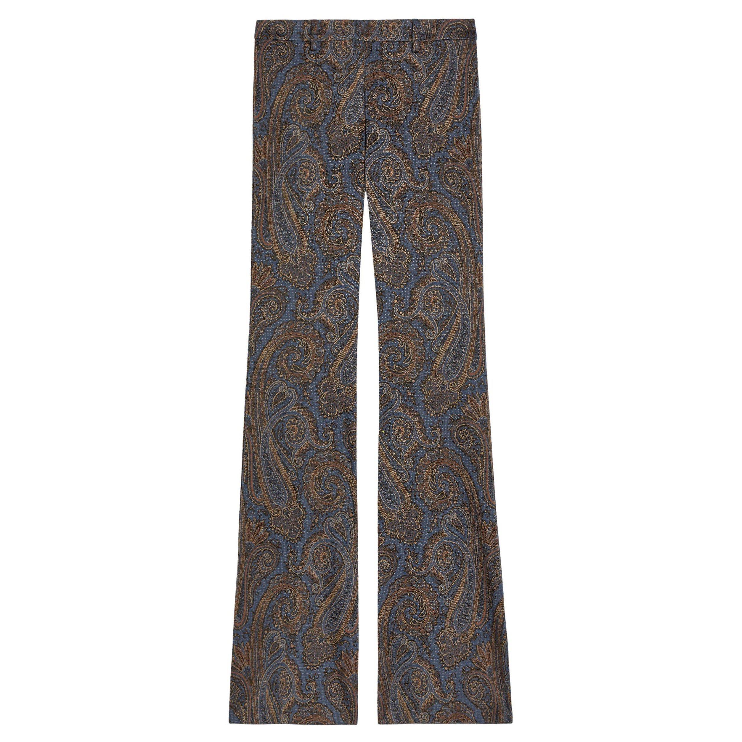 MULTICOLOURED - Etro - Women's Paisley Cotton Flared Trousers - 1