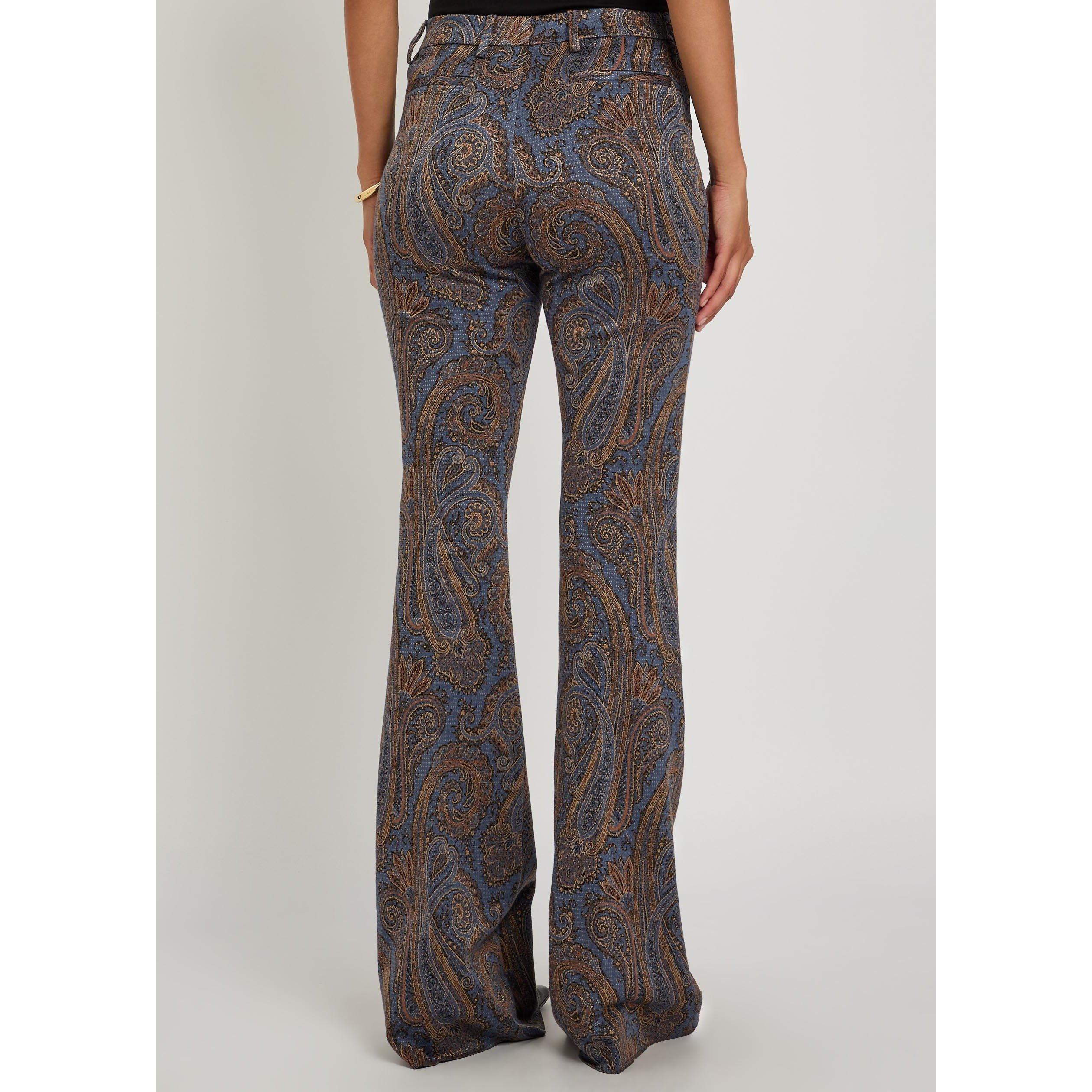 MULTICOLOURED - Etro - Women's Paisley Cotton Flared Trousers - 3