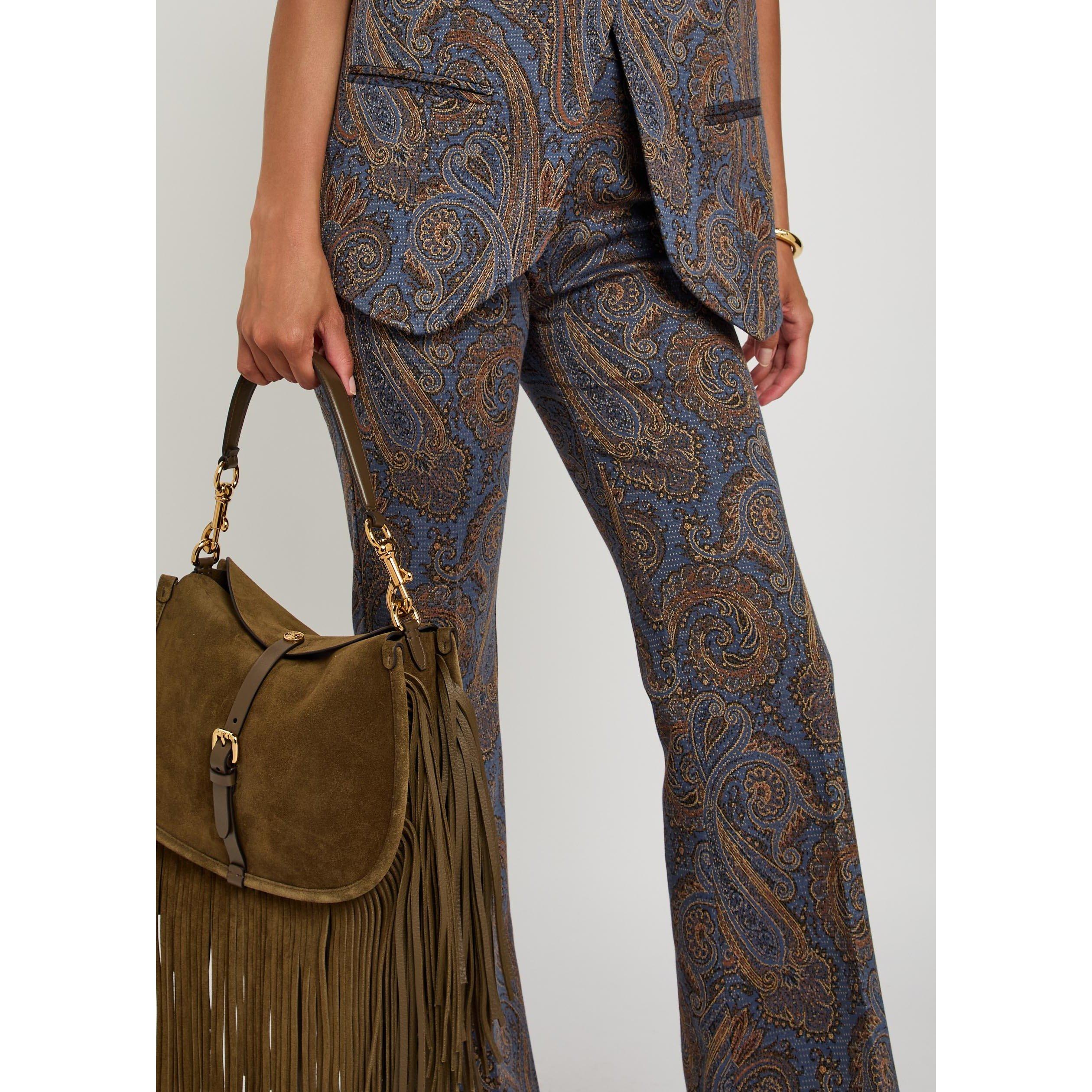 MULTICOLOURED - Etro - Women's Paisley Cotton Flared Trousers - 4