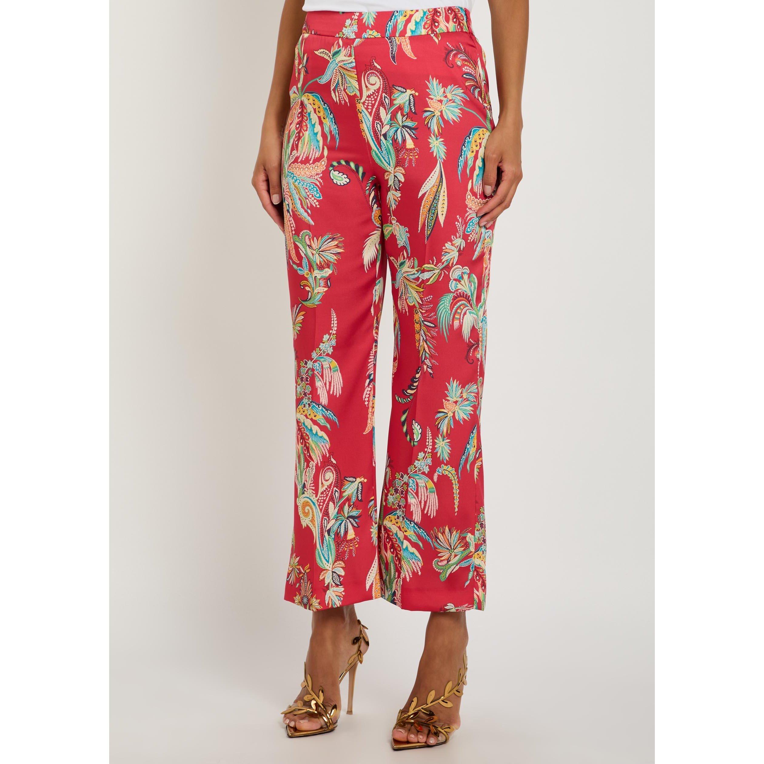 MULTICOLOURED - Etro - Women's Satin Paisley Flared Trousers - 2