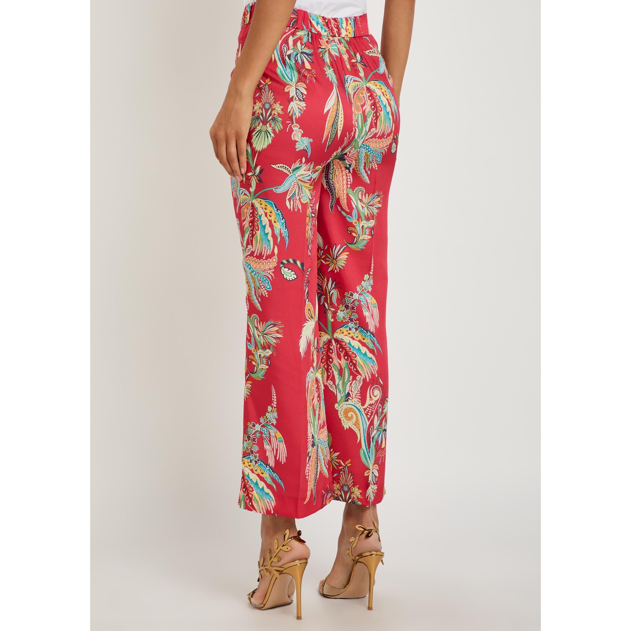 MULTICOLOURED - Etro - Women's Satin Paisley Flared Trousers - 3