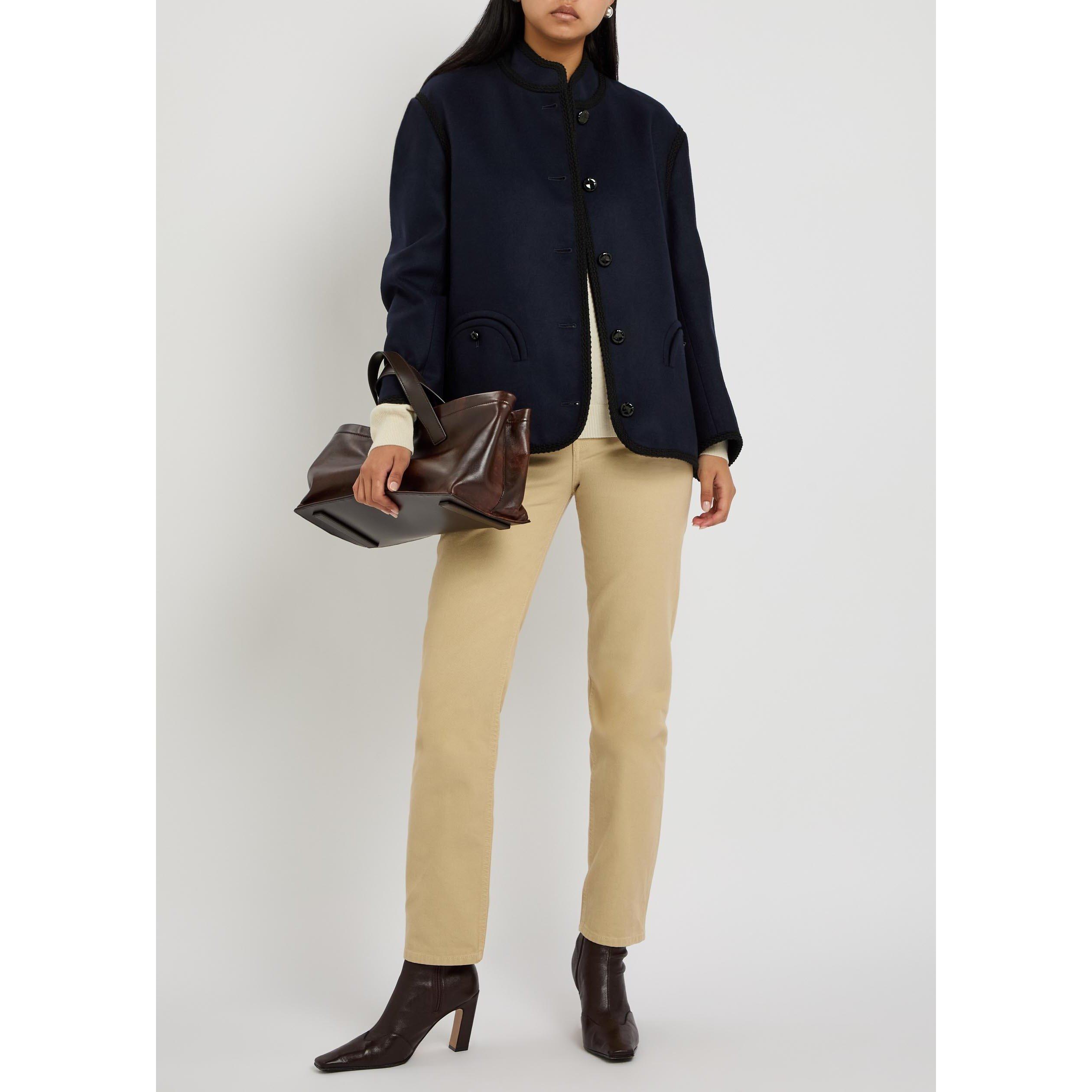 NAVY - Blaze Milano - Women's Nitak Curly Wool Formal Jacket - 5