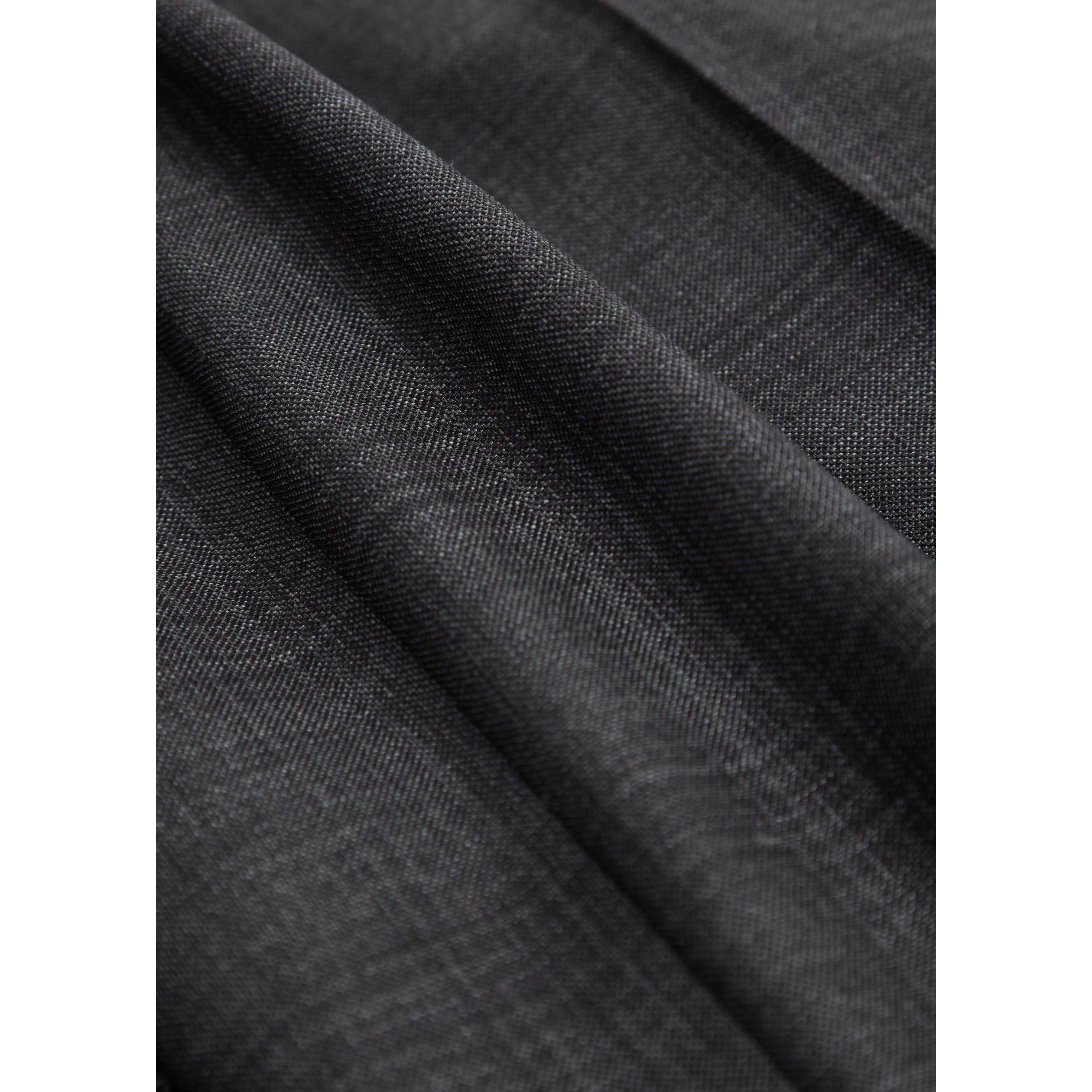 DARK GREY - Blaze Milano - Women's Bravado Lundy Check Wool High-Waisted Tailored Trousers - 4