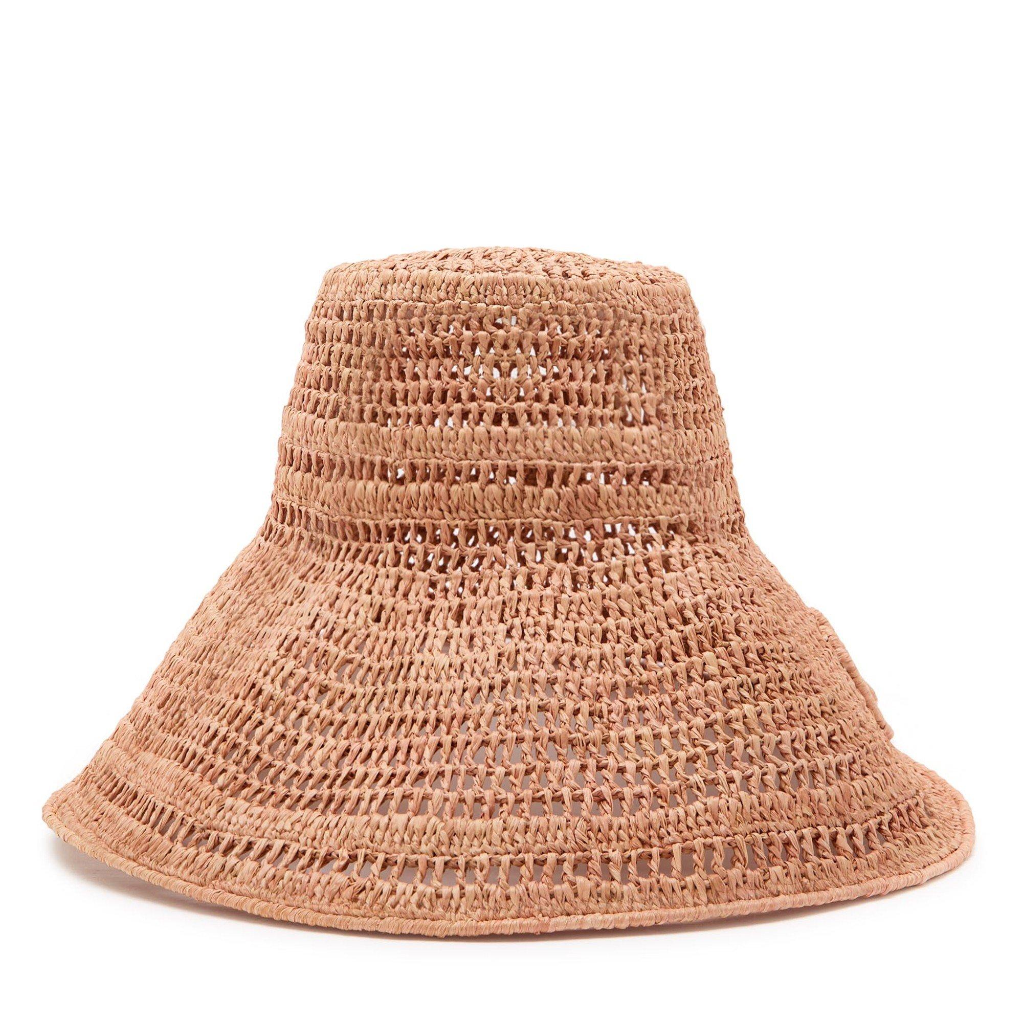 NATURAL - Chloe - Summer Banana Raffia Hat